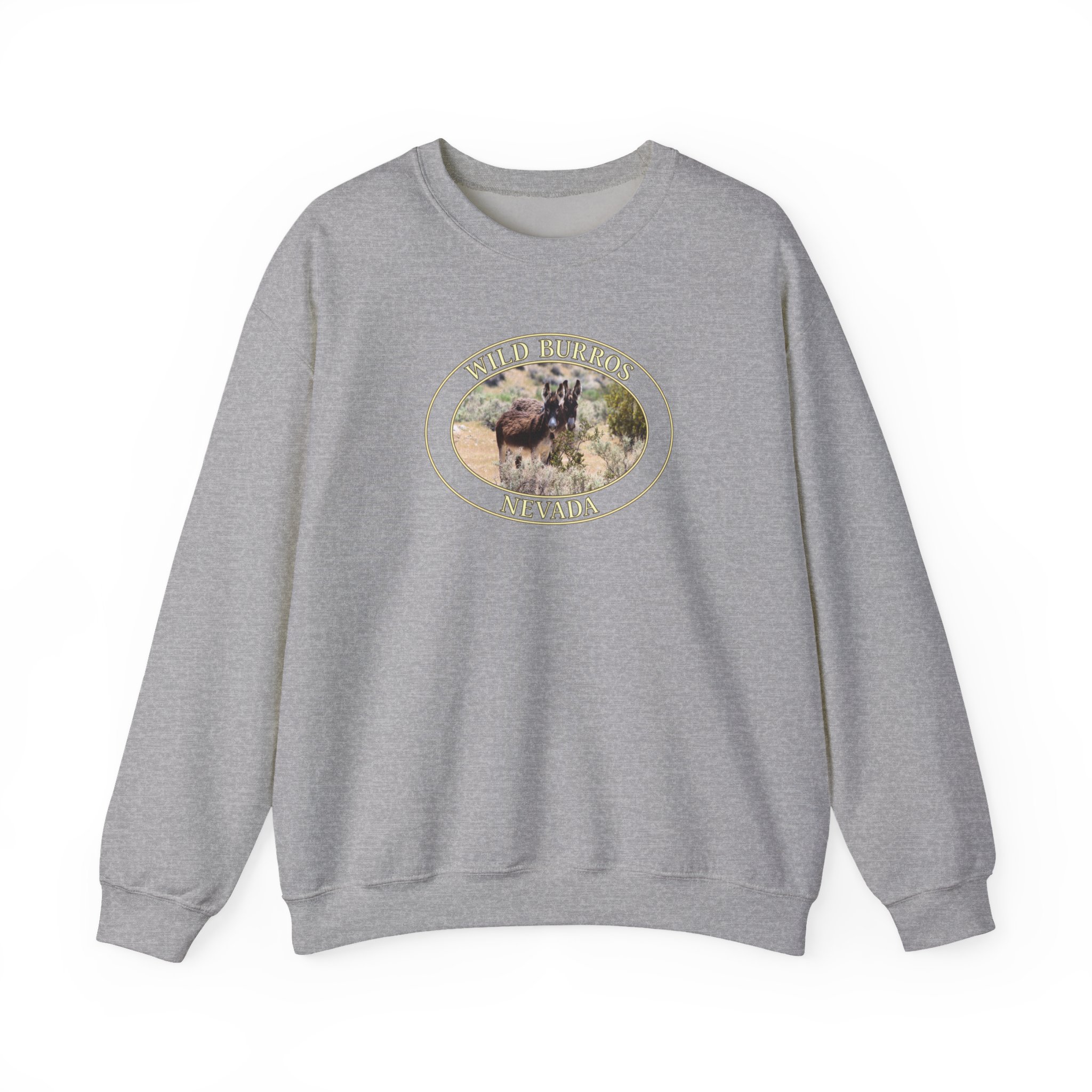 GentleSeas Wild Donkey Couple Crewneck Sweatshirt Featuring Original Western Nevada Photography - Image 11