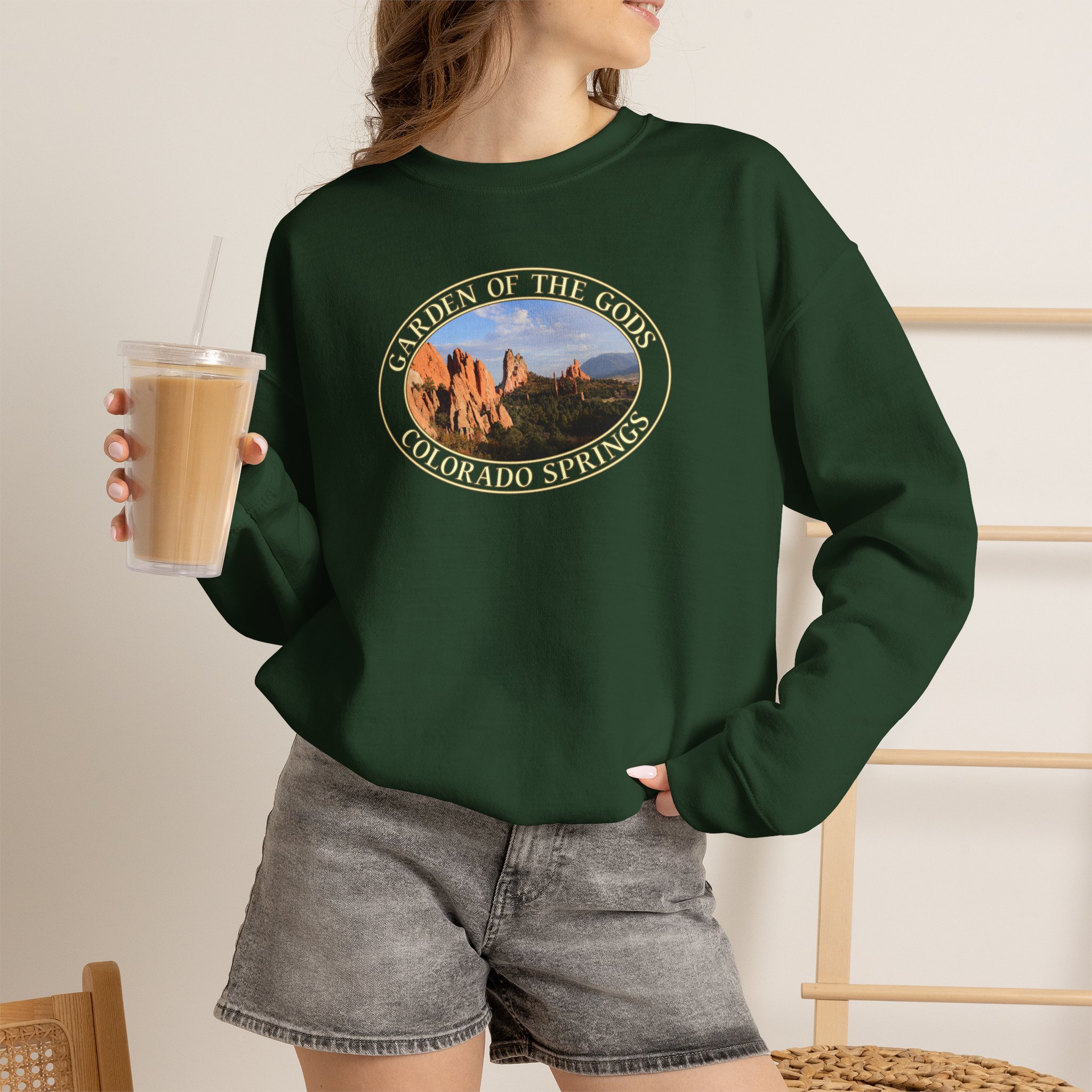 GentleSeas Unique Rock Formations Crewneck Sweatshirt - Garden of the Gods Colorado Springs Scenic Photography - Image 14
