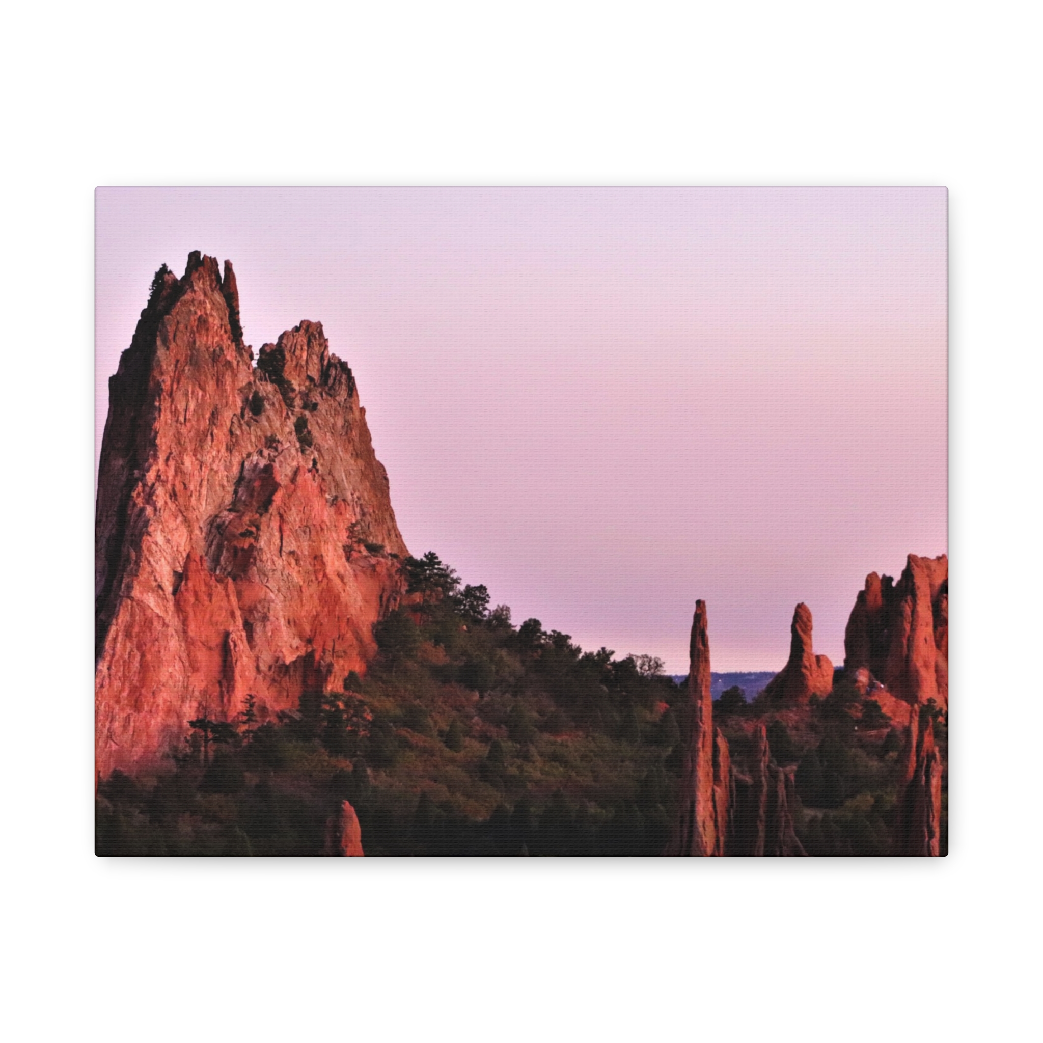 Sunset at Garden of the Gods Wrapped Canvas Wall Art – Colorado Springs Red Rock Landscape Photography – Rocky Mountains Nature Home Décor - Image 5