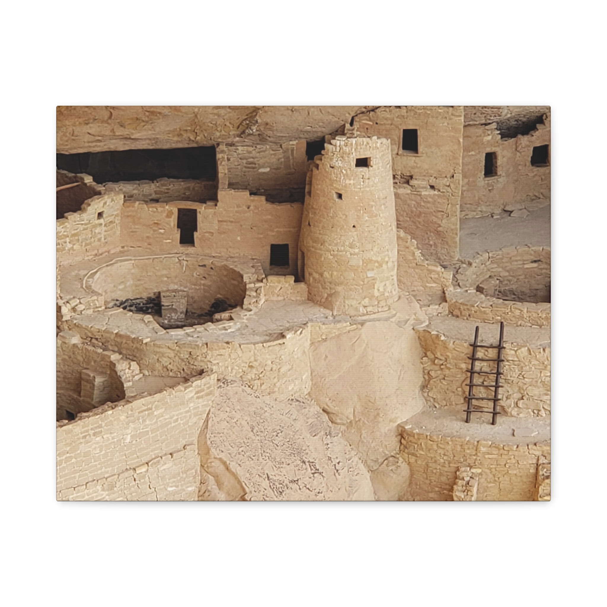 Cliff Palace Close-Up Wrapped Canvas Wall Art – Mesa Verde National Park Ancestral Puebloan Ruins Photography – Southwest History & Archaeology Home Décor - Image 9