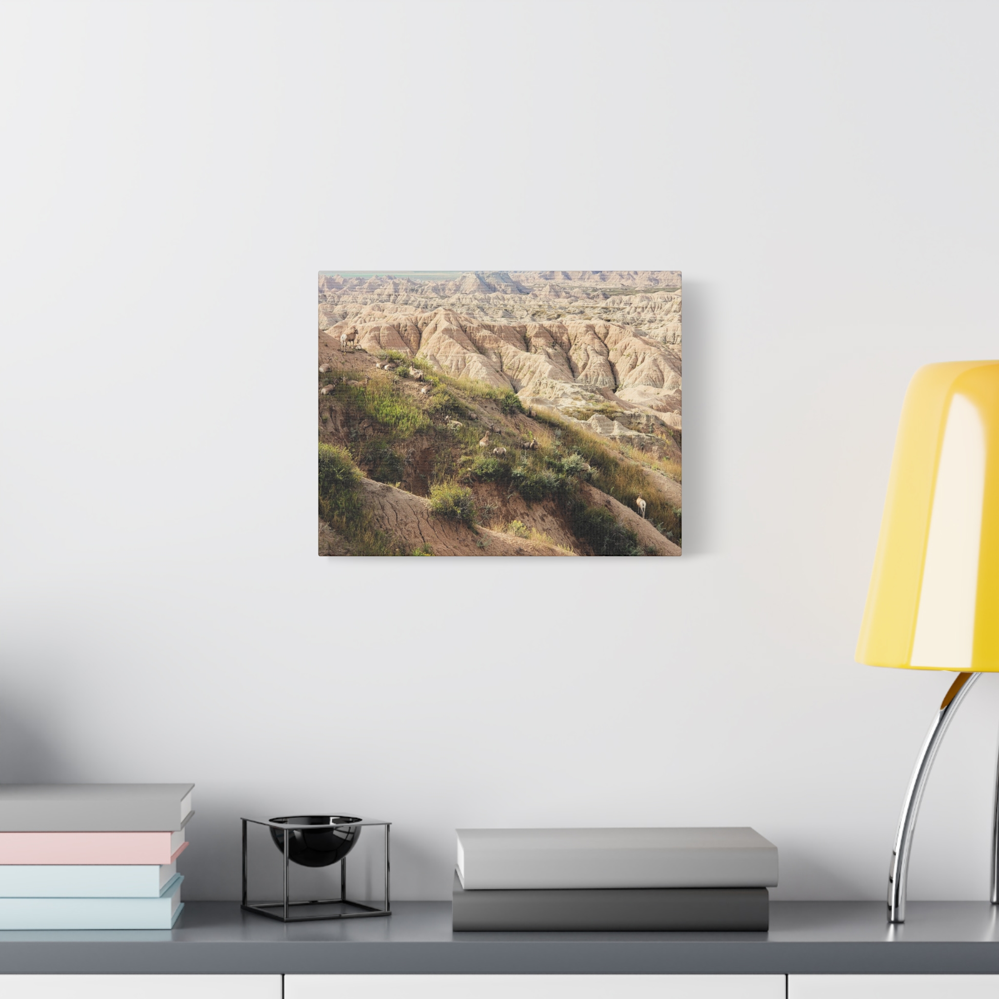 Wrapped Canvas Wall Art of Bighorn Sheep on Rugged Cliffs in Badlands National Park, South Dakota – Wildlife and Scenic Nature Photography - Image 7