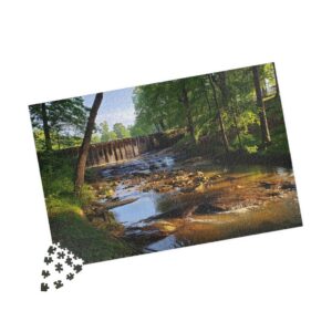 Waterfall Puzzle Featuring Central North Carolina Landscape, Multiple Piece Counts, Original GentleSeas Photography
