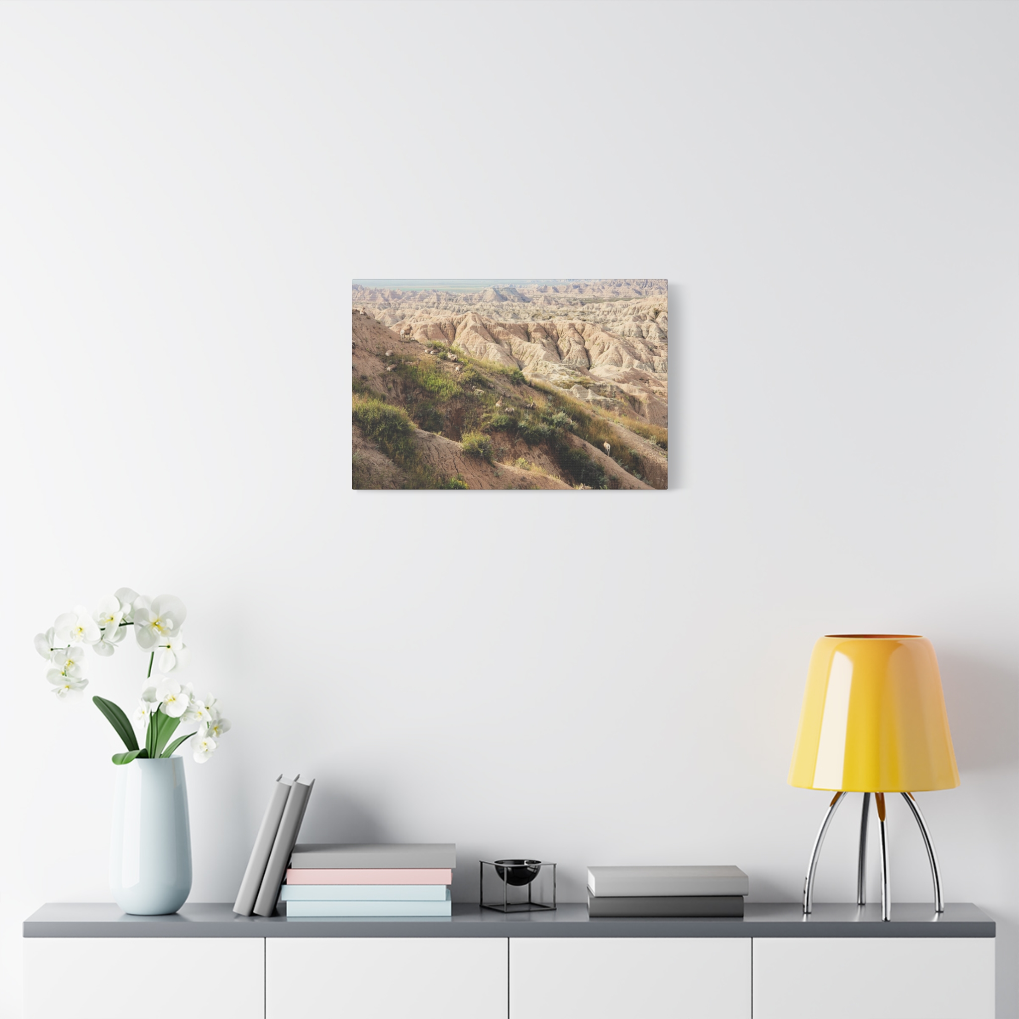 Wrapped Canvas Wall Art of Bighorn Sheep on Rugged Cliffs in Badlands National Park, South Dakota – Wildlife and Scenic Nature Photography - Image 15