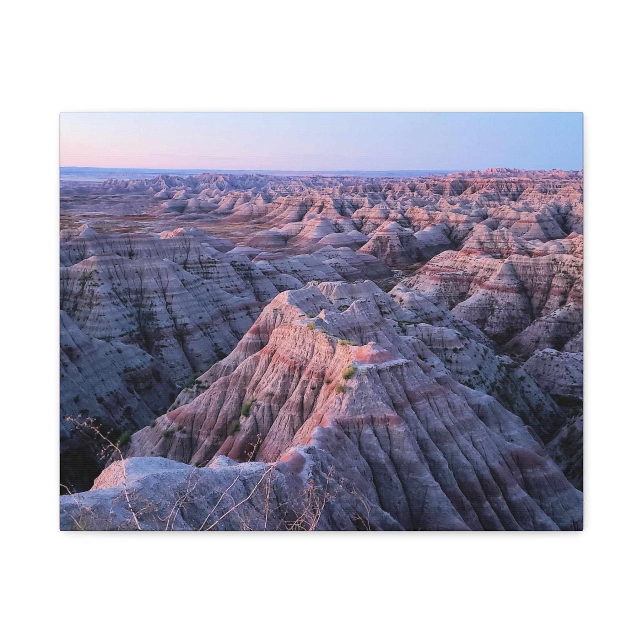 Sunrise over Buttes and Cliffs at Badlands National Park South Dakota | Wrapped Canvas Wall Art | Vibrant Pastel Sky and Desert Landscape for Rustic, Modern, or Nature-Inspired Home Décor - Image 9