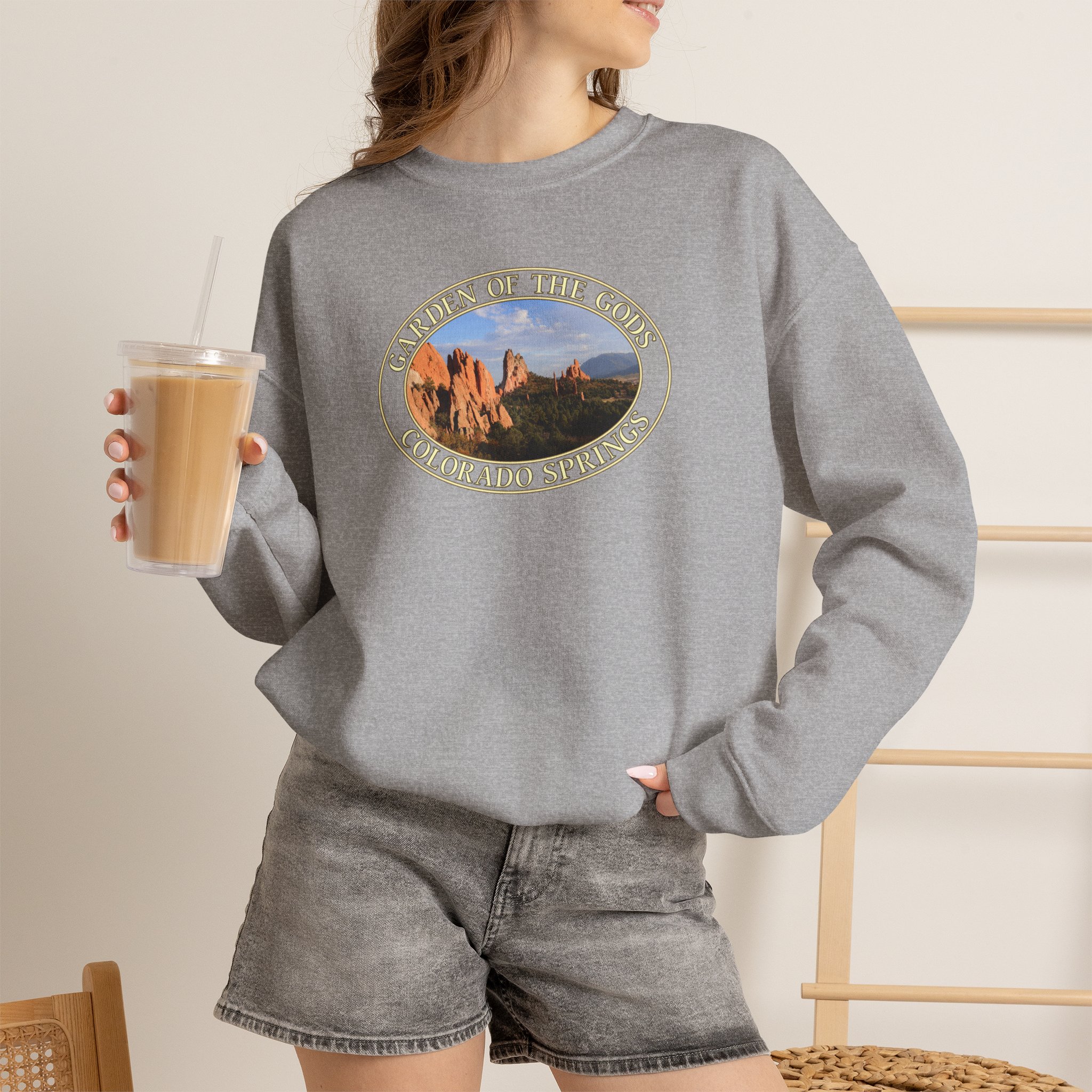 GentleSeas Unique Rock Formations Crewneck Sweatshirt - Garden of the Gods Colorado Springs Scenic Photography - Image 12