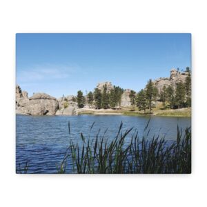 Sylvan Lake at Custer State Park Wrapped Canvas Wall Art – Black Hills South Dakota Scenic Nature Landscape Photography for Rustic and Modern Home Décor