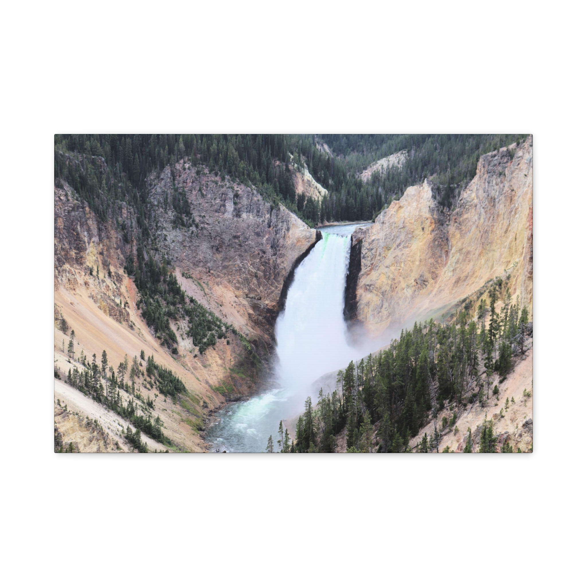 Lower Yellowstone Falls Wrapped Canvas Wall Art | Yellowstone National Park Scenic Waterfall Photography | Ready-to-Hang Nature Décor for Living Room, Office, or Cabin - Image 13