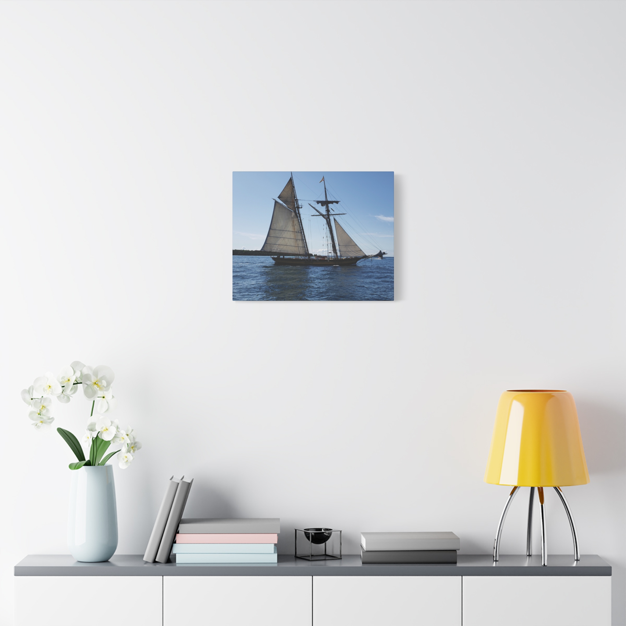 Schooner on Lake Huron near Mackinac Island Wrapped Canvas Wall Art – Great Lakes Nautical Photography – Michigan Sailing Ship Print Ready to Hang - Image 11