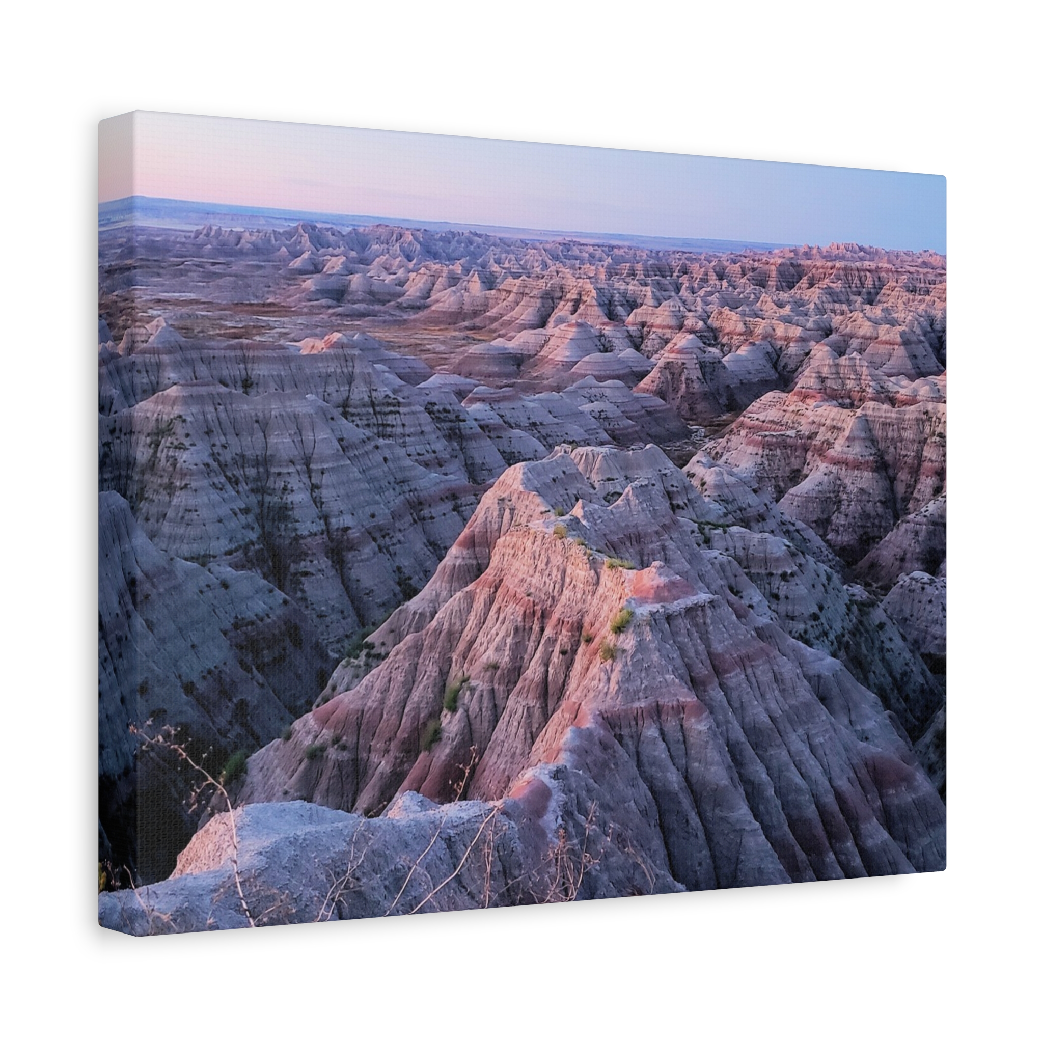Sunrise over Buttes and Cliffs at Badlands National Park South Dakota | Wrapped Canvas Wall Art | Vibrant Pastel Sky and Desert Landscape for Rustic, Modern, or Nature-Inspired Home Décor - Image 6