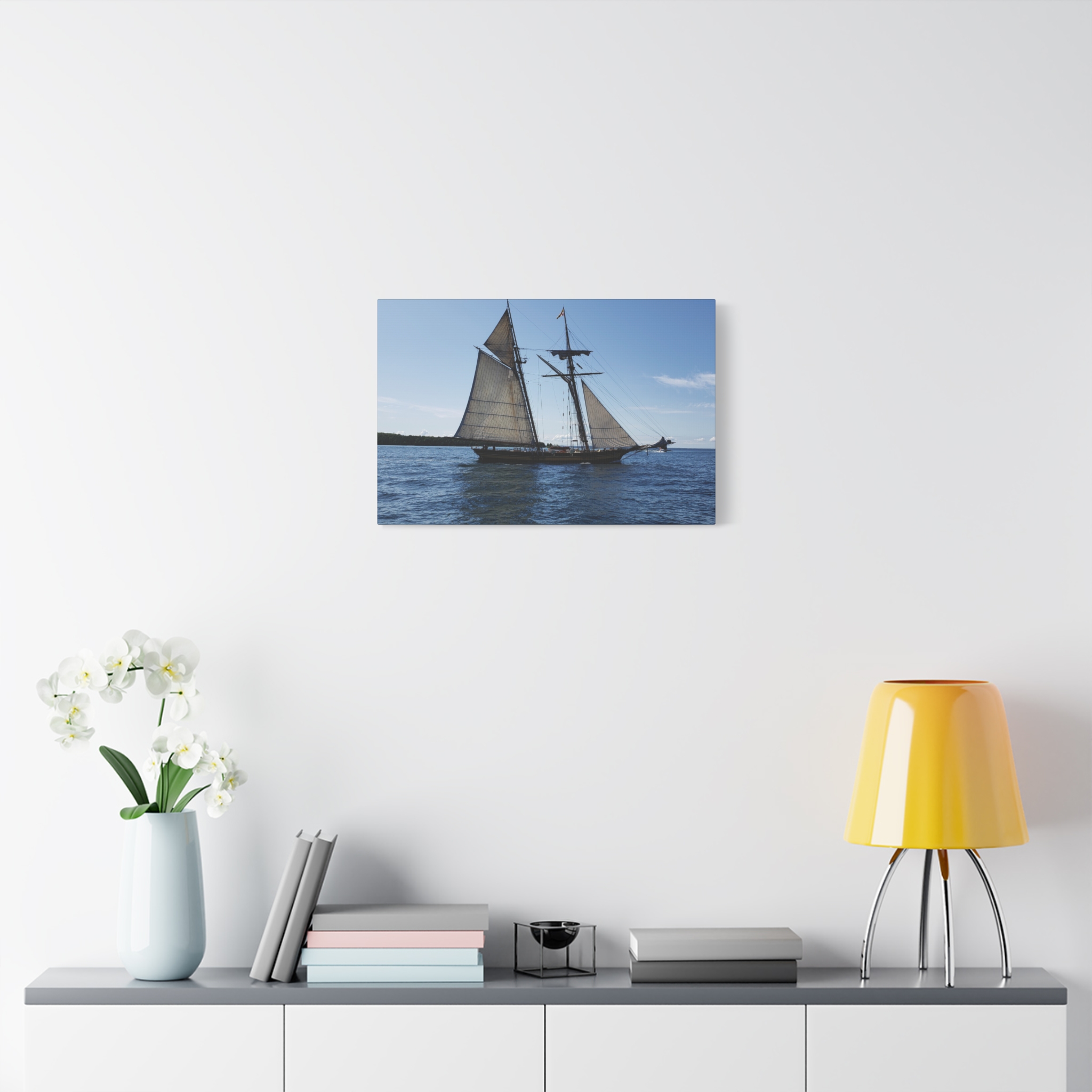 Schooner on Lake Huron near Mackinac Island Wrapped Canvas Wall Art – Great Lakes Nautical Photography – Michigan Sailing Ship Print Ready to Hang - Image 15