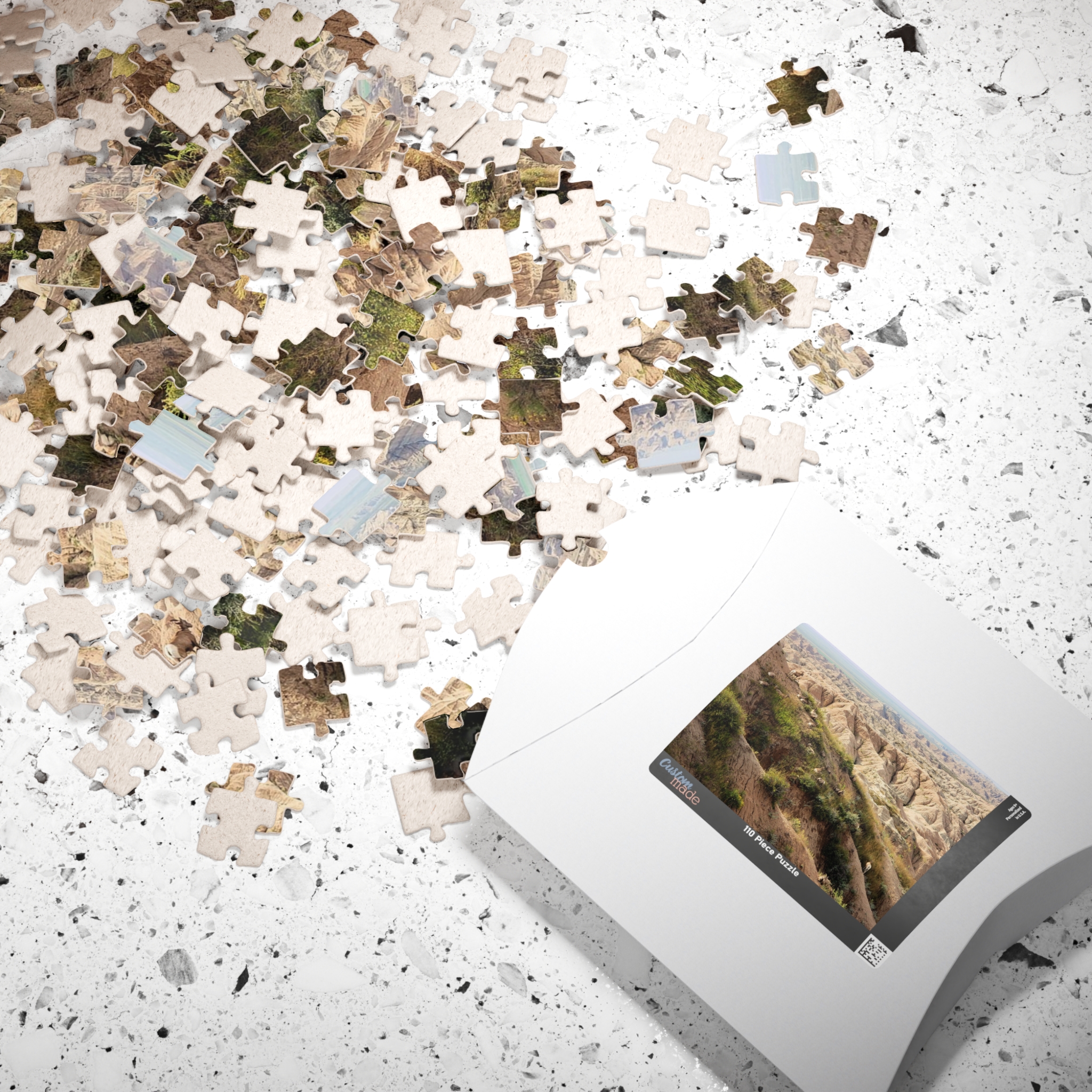 Bighorn Sheep Herd Puzzle Featuring Badlands National Park Landscape - Multiple Sizes - Image 4
