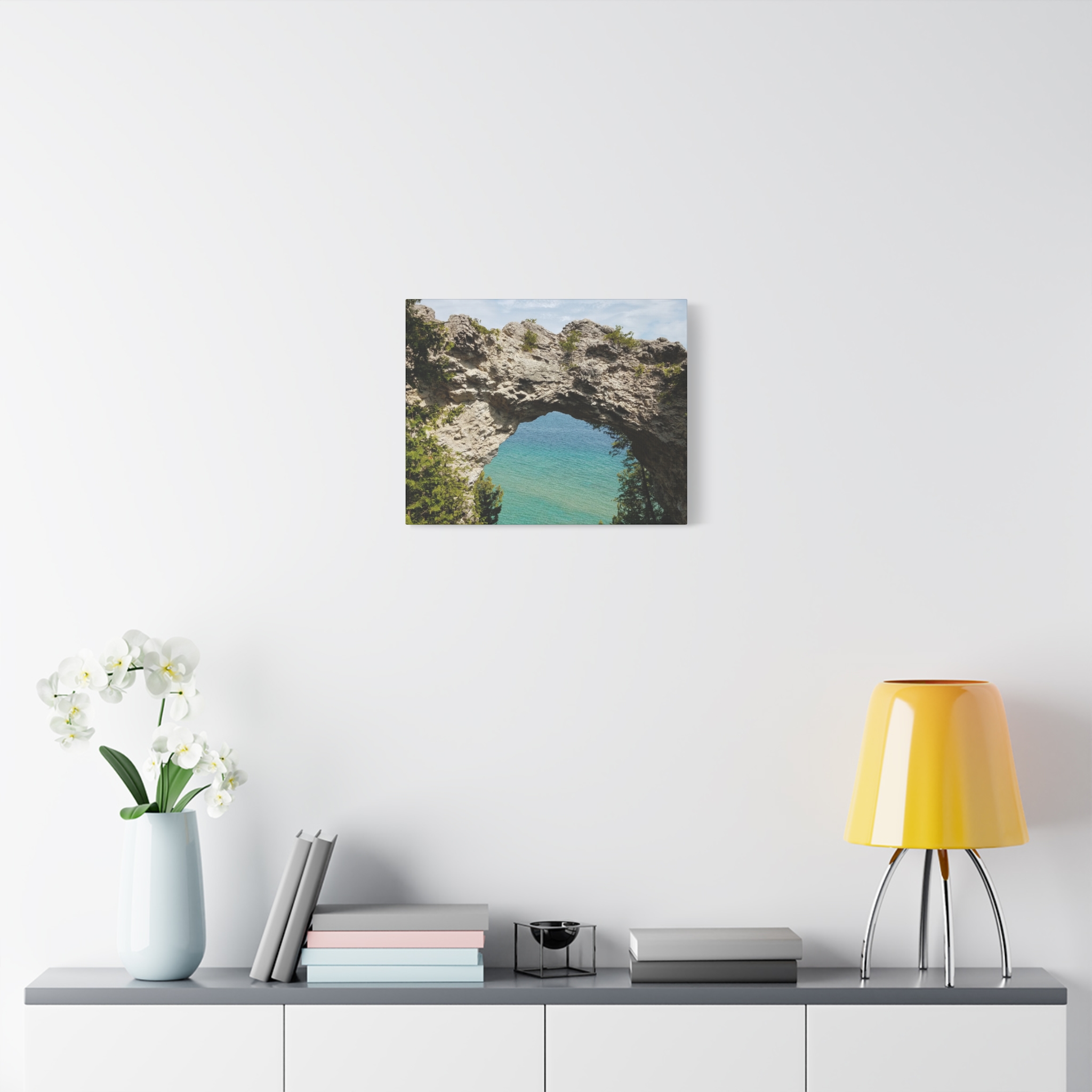 Arch Rock on Mackinac Island Wrapped Canvas Wall Art – Lake Huron Scenic Photography – Michigan Great Lakes Landmark Nature Décor – Limestone Rock Formation Print Ready to Hang - Image 11
