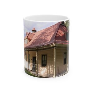 19th Century Building at Fort Yellowstone Ceramic Wraparound Mug Featuring Original GentleSeas Photography - Durable and Scenic Yellowstone National Park Coffee Cup
