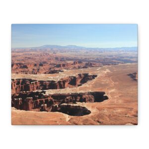 Grand View Point Canyonlands National Park Wrapped Canvas Wall Art – Utah Red Rock Desert Panorama Landscape Photography – National Park Travel Decor