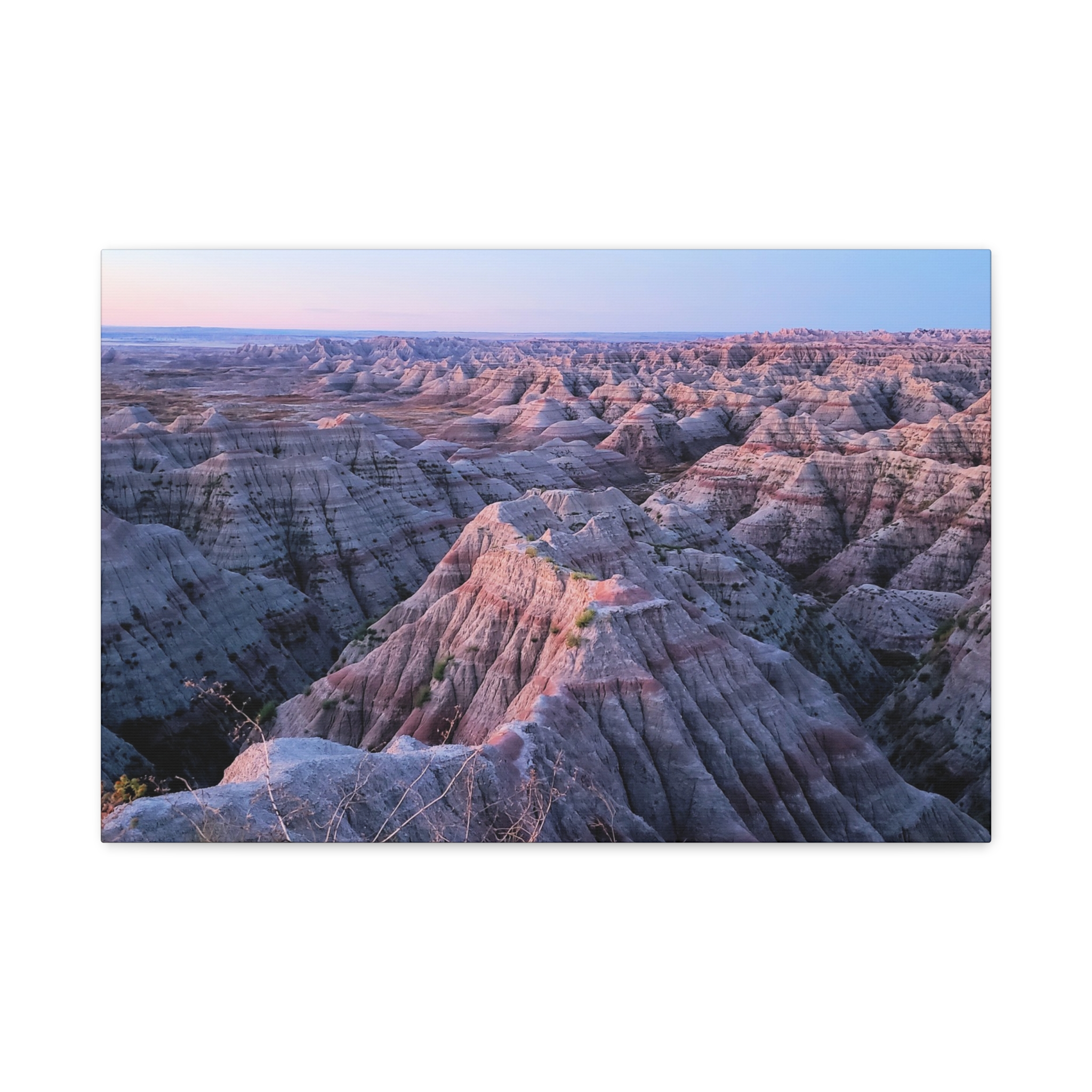 Sunrise over Buttes and Cliffs at Badlands National Park South Dakota | Wrapped Canvas Wall Art | Vibrant Pastel Sky and Desert Landscape for Rustic, Modern, or Nature-Inspired Home Décor - Image 13