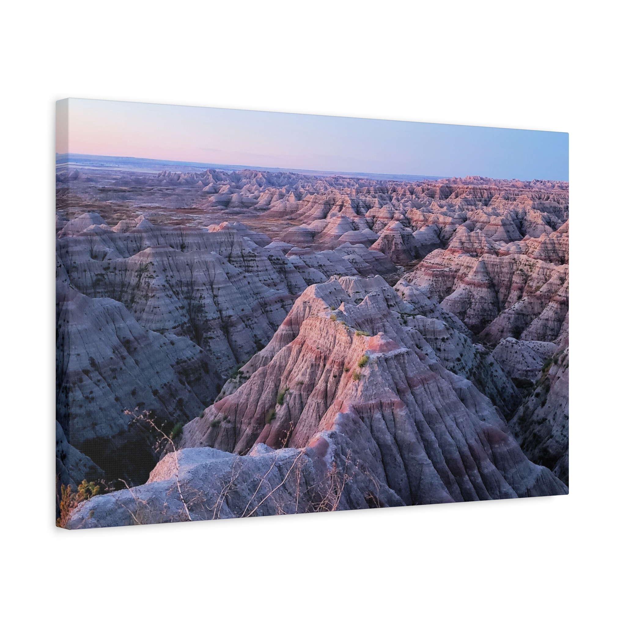 Sunrise over Buttes and Cliffs at Badlands National Park South Dakota | Wrapped Canvas Wall Art | Vibrant Pastel Sky and Desert Landscape for Rustic, Modern, or Nature-Inspired Home Décor - Image 14