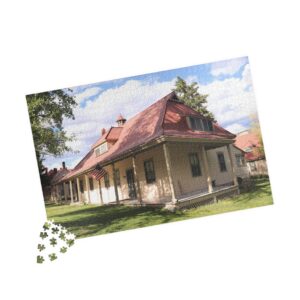 19th Century Fort Yellowstone Building Puzzle Featuring Scenic Yellowstone National Park Landscape, Multiple Piece Counts, Original GentleSeas Photography