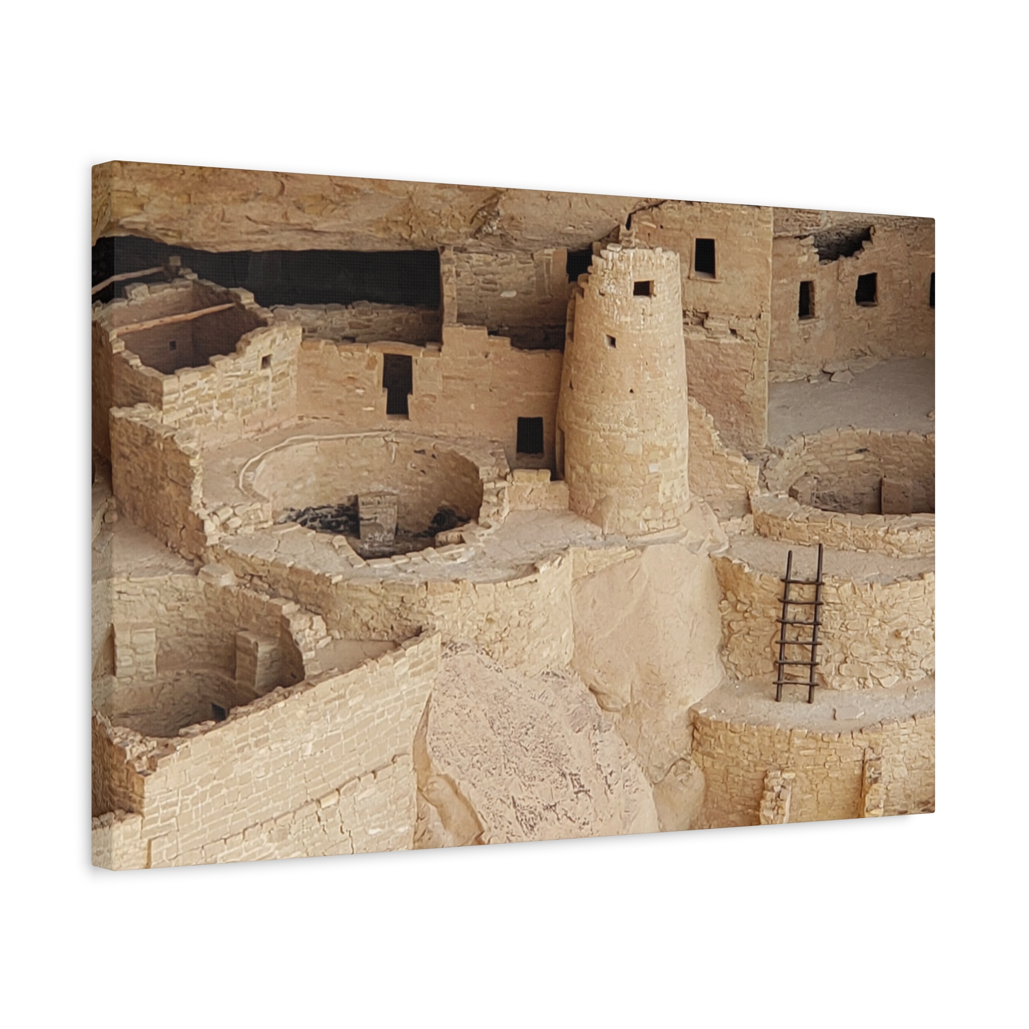 Cliff Palace Close-Up Wrapped Canvas Wall Art – Mesa Verde National Park Ancestral Puebloan Ruins Photography – Southwest History & Archaeology Home Décor - Image 14