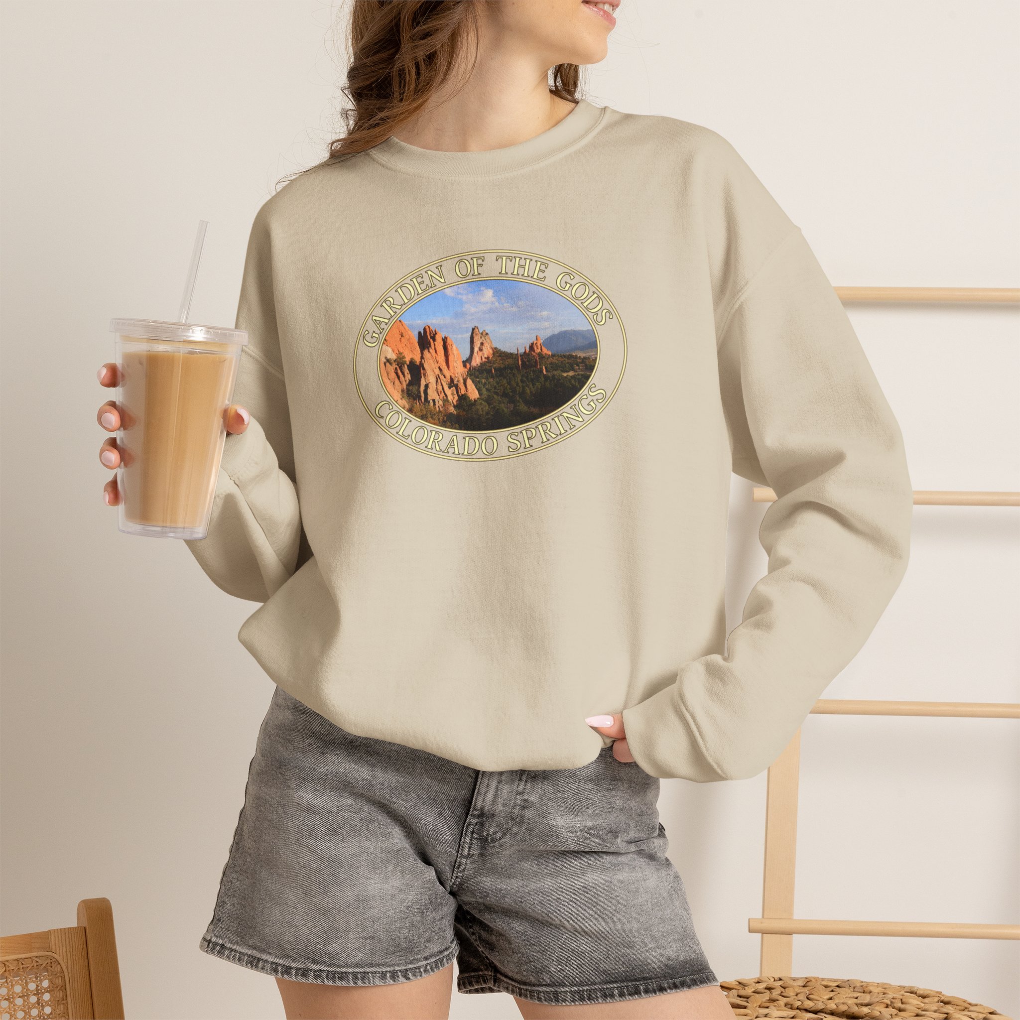 GentleSeas Unique Rock Formations Crewneck Sweatshirt - Garden of the Gods Colorado Springs Scenic Photography - Image 10