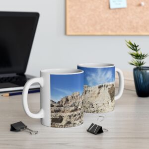 Sandstone Buttes Ceramic Wraparound Mug Featuring Original Badlands National Park Photography – 11oz & 15oz