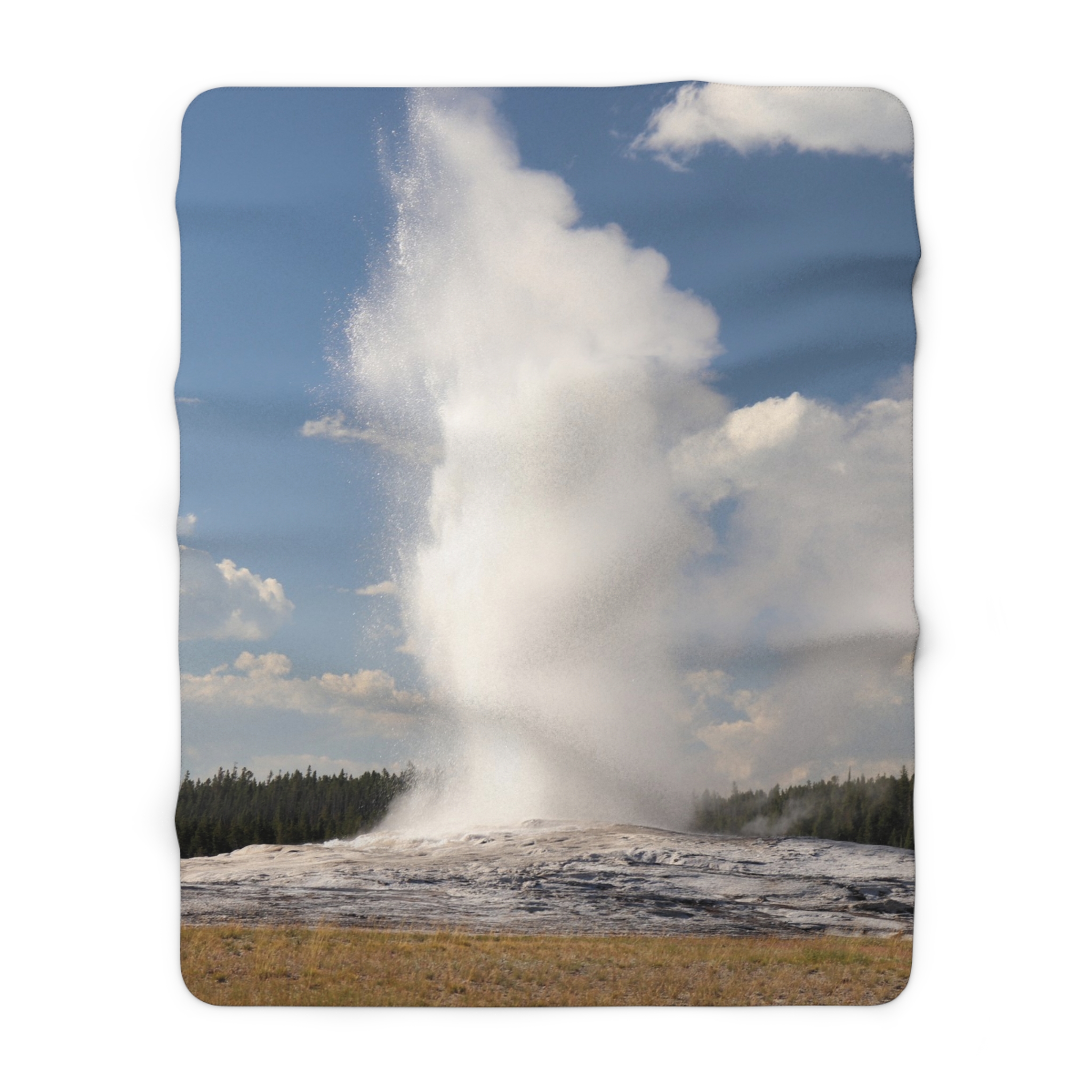 GentleSeas Sherpa Fleece Blanket Featuring Old Faithful Geyser Eruption at Yellowstone National Park - Image 5