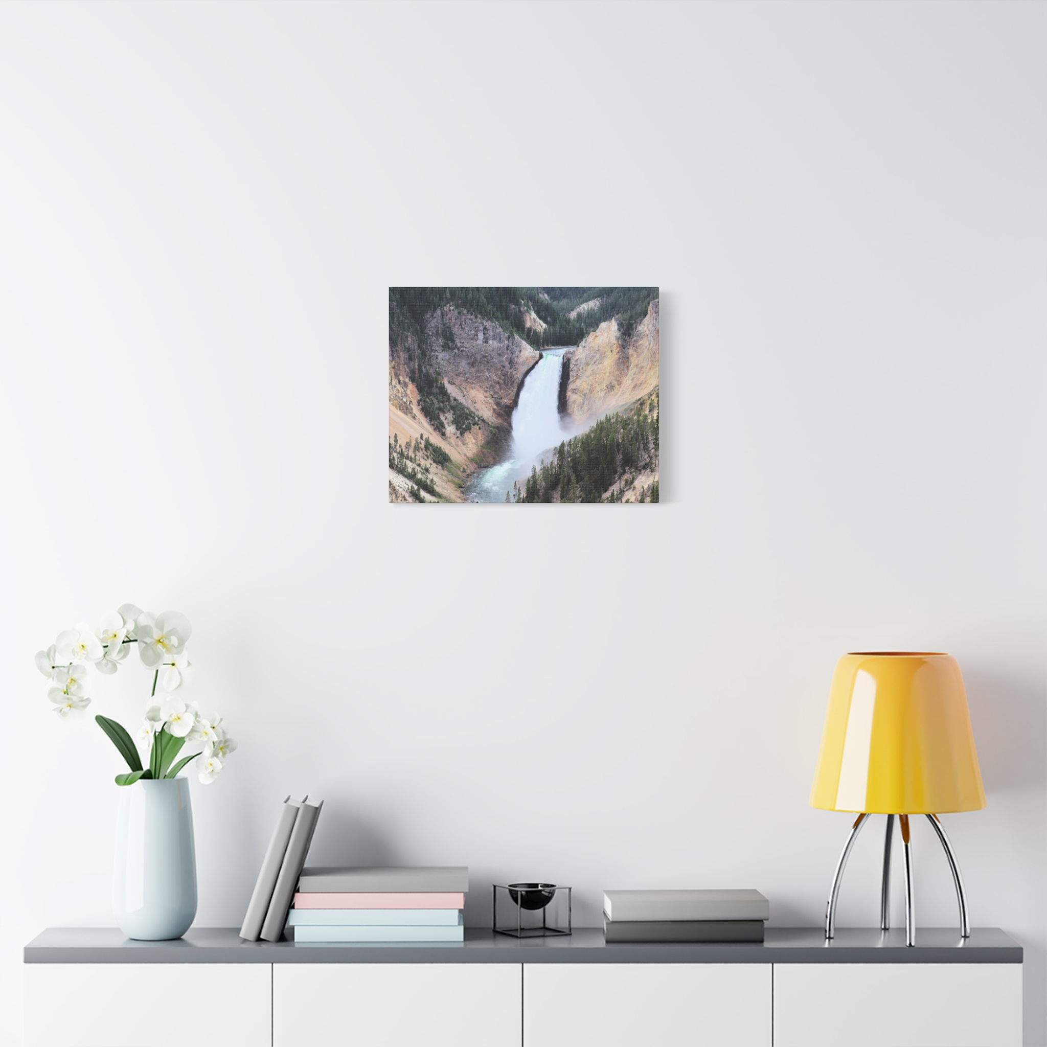 Lower Yellowstone Falls Wrapped Canvas Wall Art | Yellowstone National Park Scenic Waterfall Photography | Ready-to-Hang Nature Décor for Living Room, Office, or Cabin - Image 11