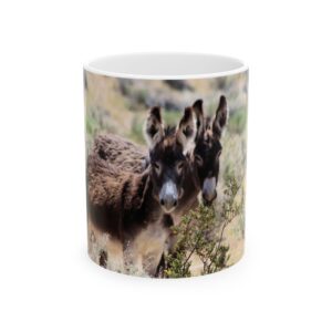 Wild Donkey Couple Ceramic Mug Featuring Original Western Nevada Photography - 11oz & 15oz