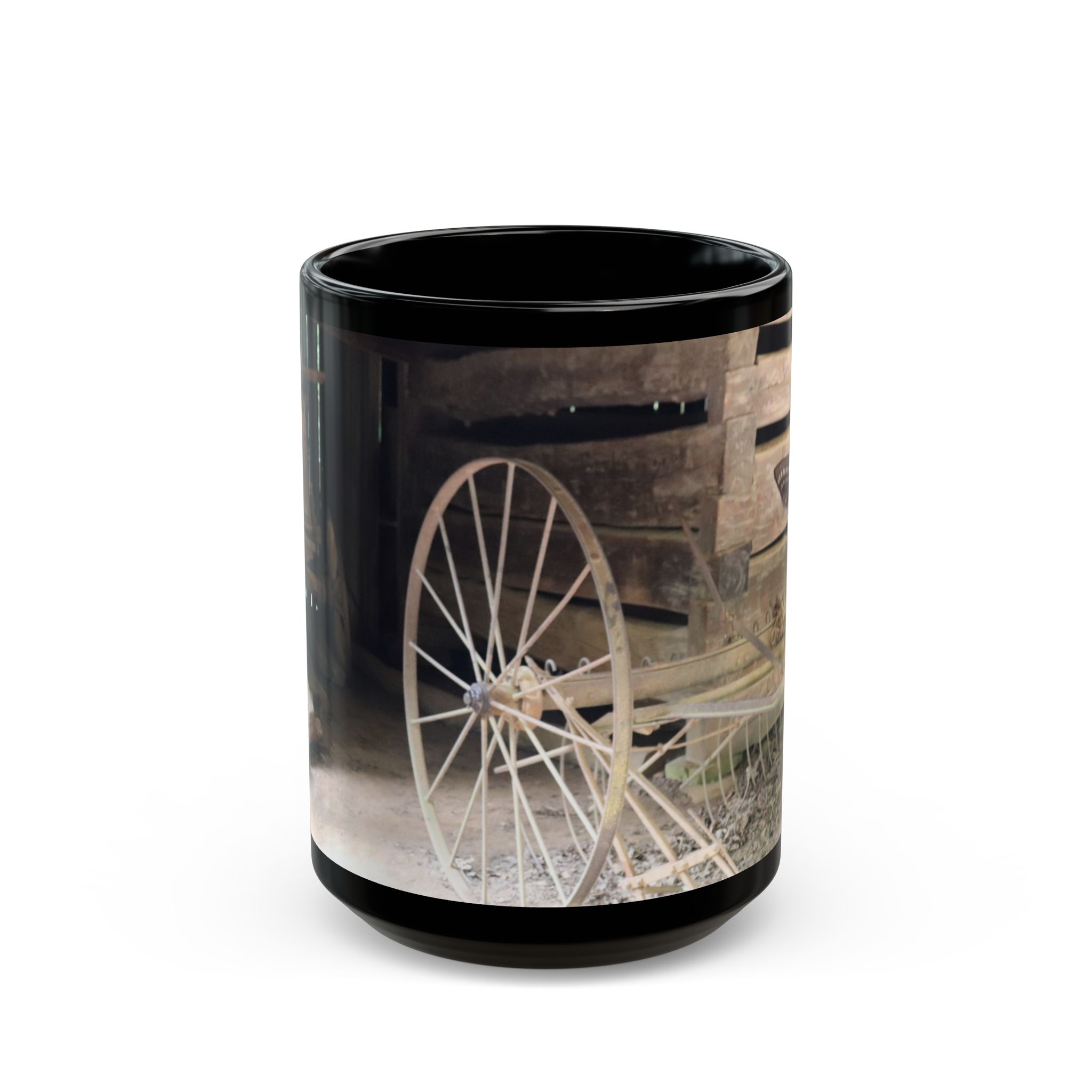 19th Century Farm Equipment Ceramic Wraparound Mug Featuring Cades Cove, Great Smoky Mountains Travel Gift, Original GentleSeas Photography - Image 6