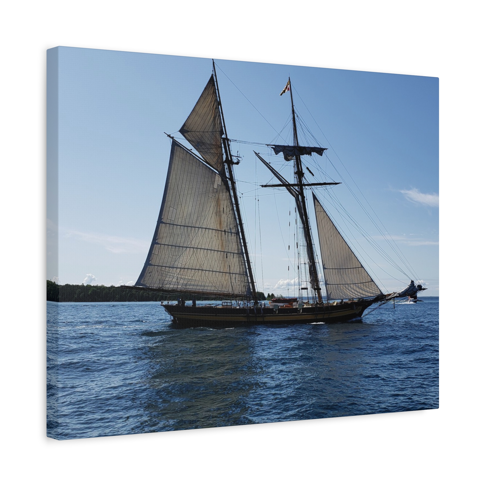 Schooner on Lake Huron near Mackinac Island Wrapped Canvas Wall Art – Great Lakes Nautical Photography – Michigan Sailing Ship Print Ready to Hang - Image 10