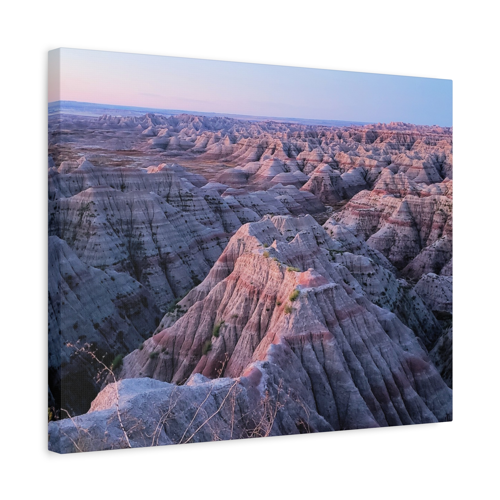 Sunrise over Buttes and Cliffs at Badlands National Park South Dakota | Wrapped Canvas Wall Art | Vibrant Pastel Sky and Desert Landscape for Rustic, Modern, or Nature-Inspired Home Décor - Image 10