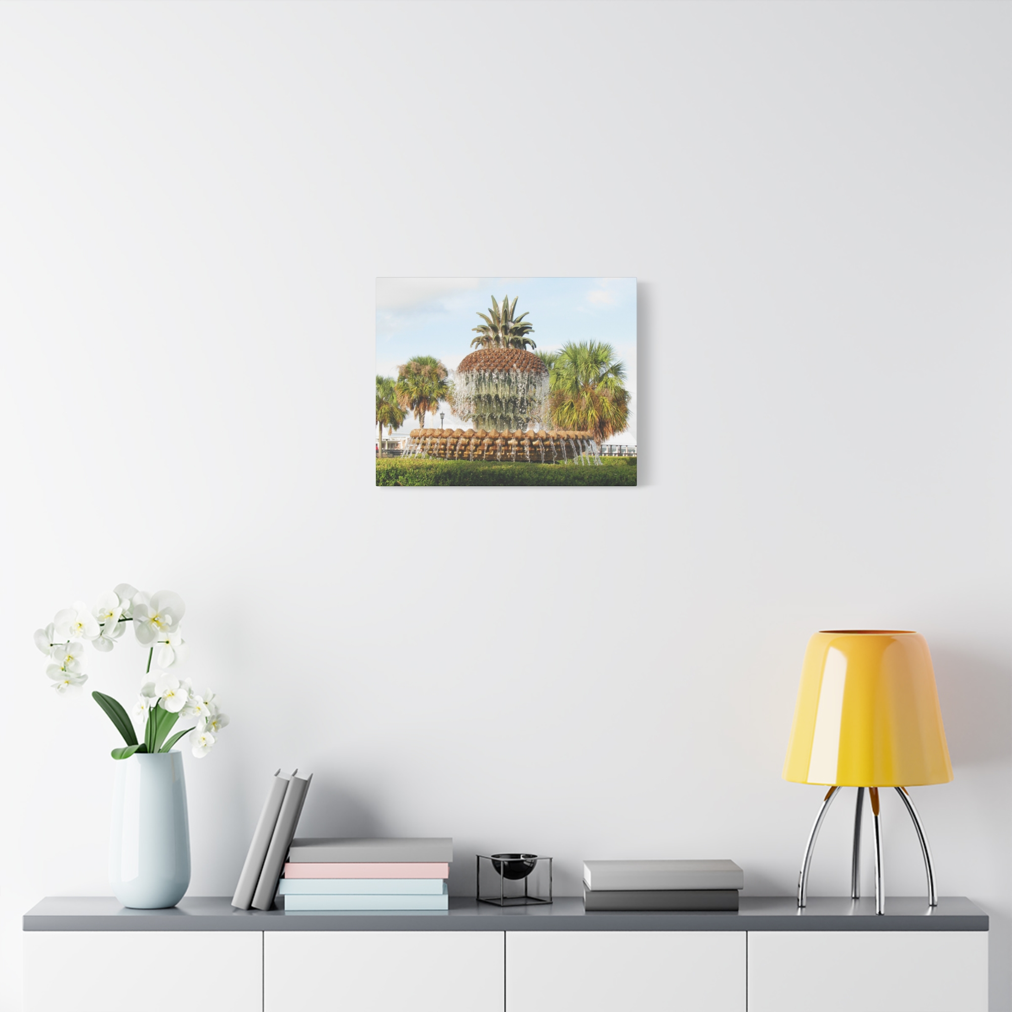 Wrapped Canvas Wall Art of Pineapple Fountain in Charleston South Carolina – Riley Waterfront Park Southern Coastal Décor Landmark Photography - Image 11