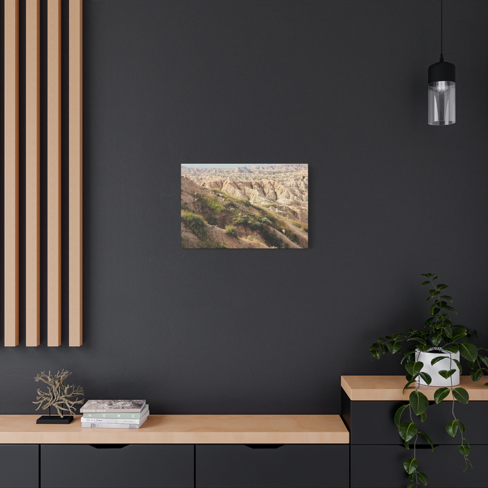Wrapped Canvas Wall Art of Bighorn Sheep on Rugged Cliffs in Badlands National Park, South Dakota – Wildlife and Scenic Nature Photography - Image 16