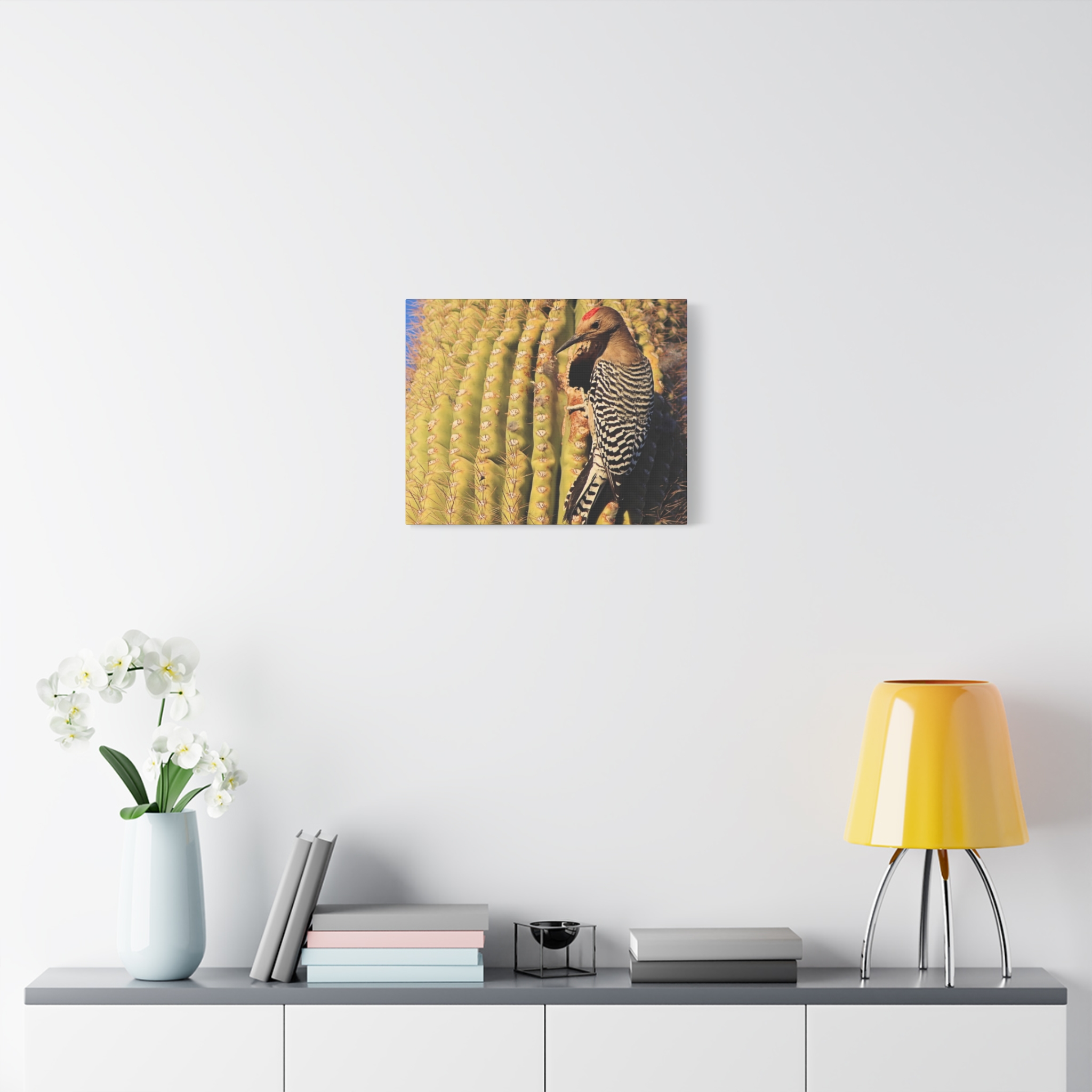 Gila Woodpecker on Saguaro Cactus – Wrapped Canvas Wall Art | Kofa National Wildlife Refuge Print | Arizona Bird and Desert Home Decor - Image 11