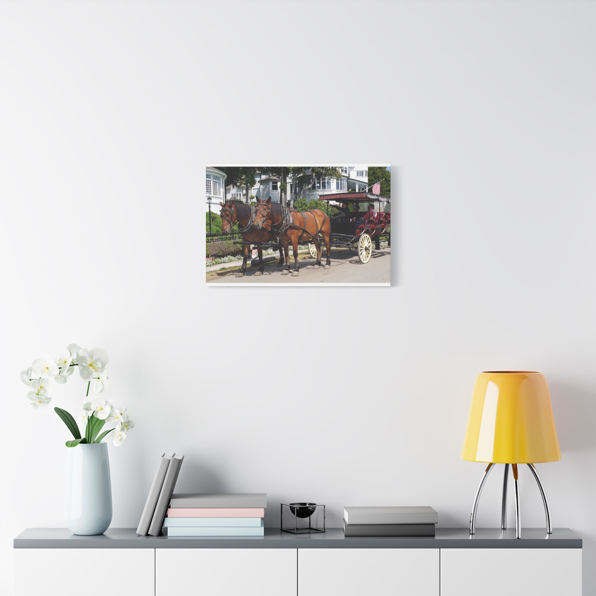 Horse and Carriage on West Bluff Mackinac Island Wrapped Canvas Wall Art – Historic Michigan Landmark Photography – Great Lakes Travel Décor – Horses, Carriage Rides, and Victorian Island Homes Print... - Image 15
