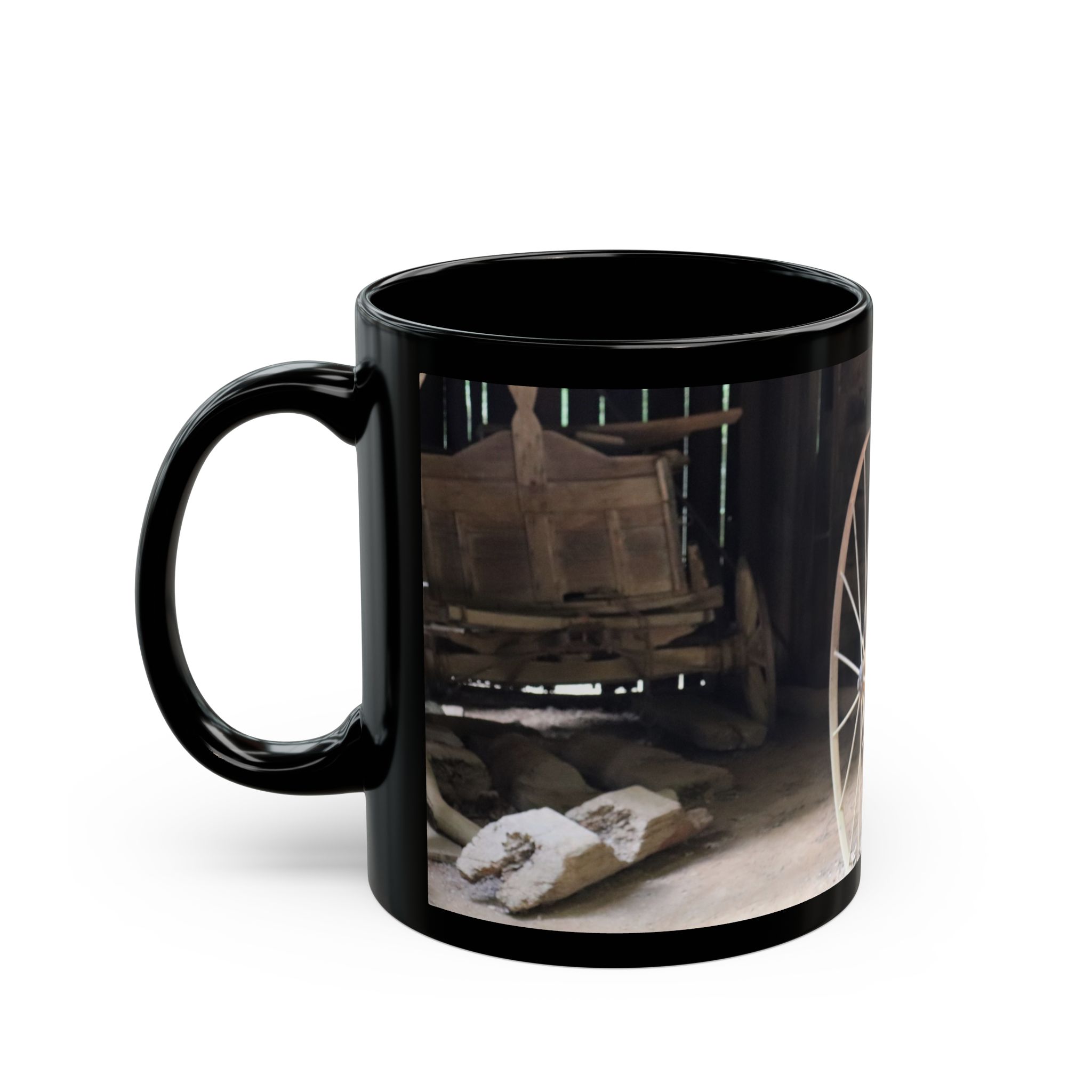 19th Century Farm Equipment Ceramic Wraparound Mug Featuring Cades Cove, Great Smoky Mountains Travel Gift, Original GentleSeas Photography - Image 4