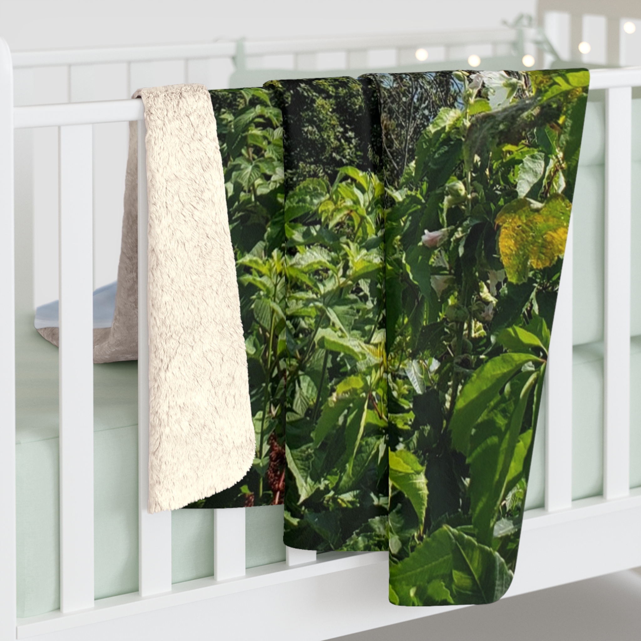 Sherpa Fleece Blanket with View over Lake Huron from West Bluff Mackinac Island Scenic Photography, Original Photograph - Image 4