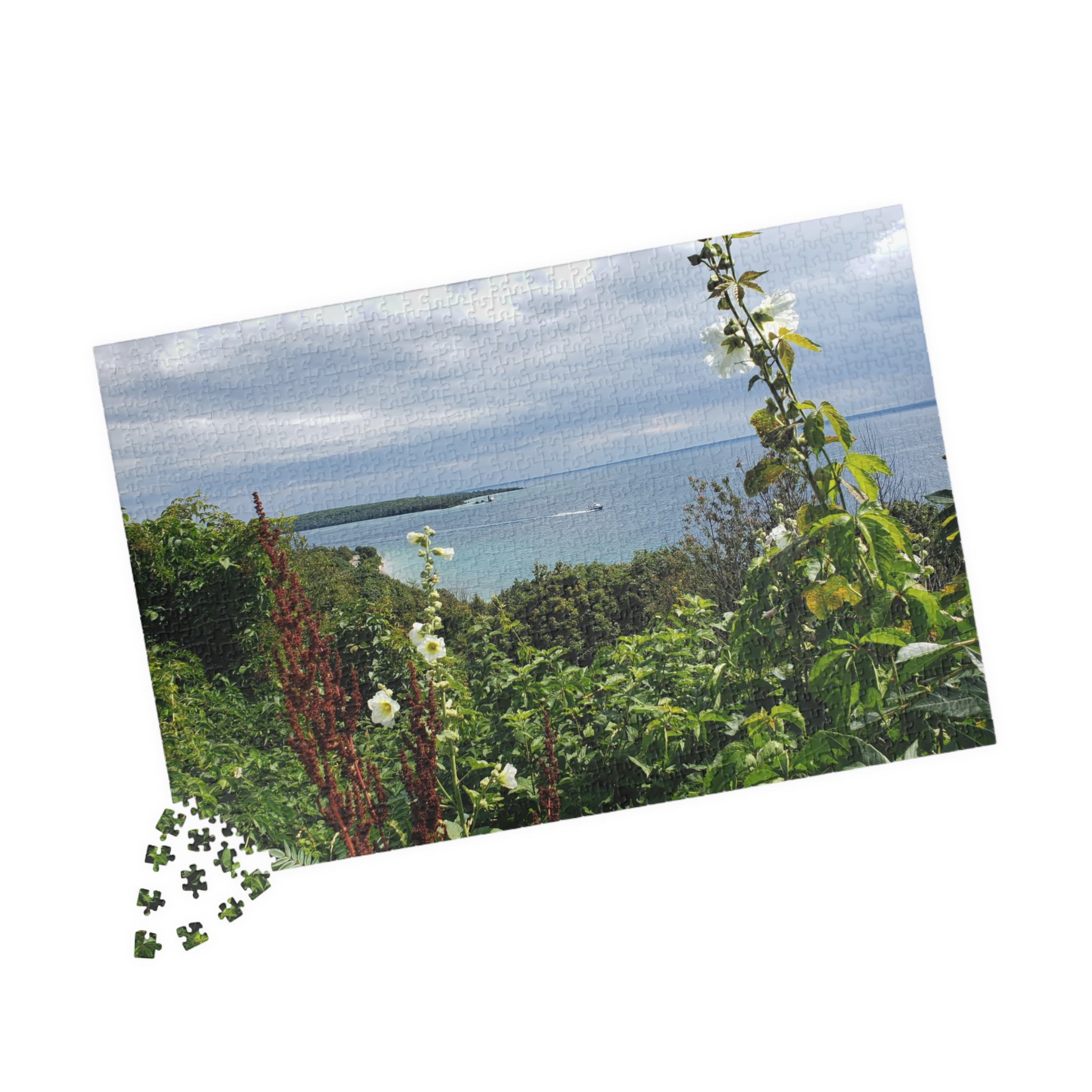 Puzzle Featuring View over Lake Huron from West Bluff, Mackinac Island - Scenic Landscape Photography Puzzle, Original Photograph - Image 15