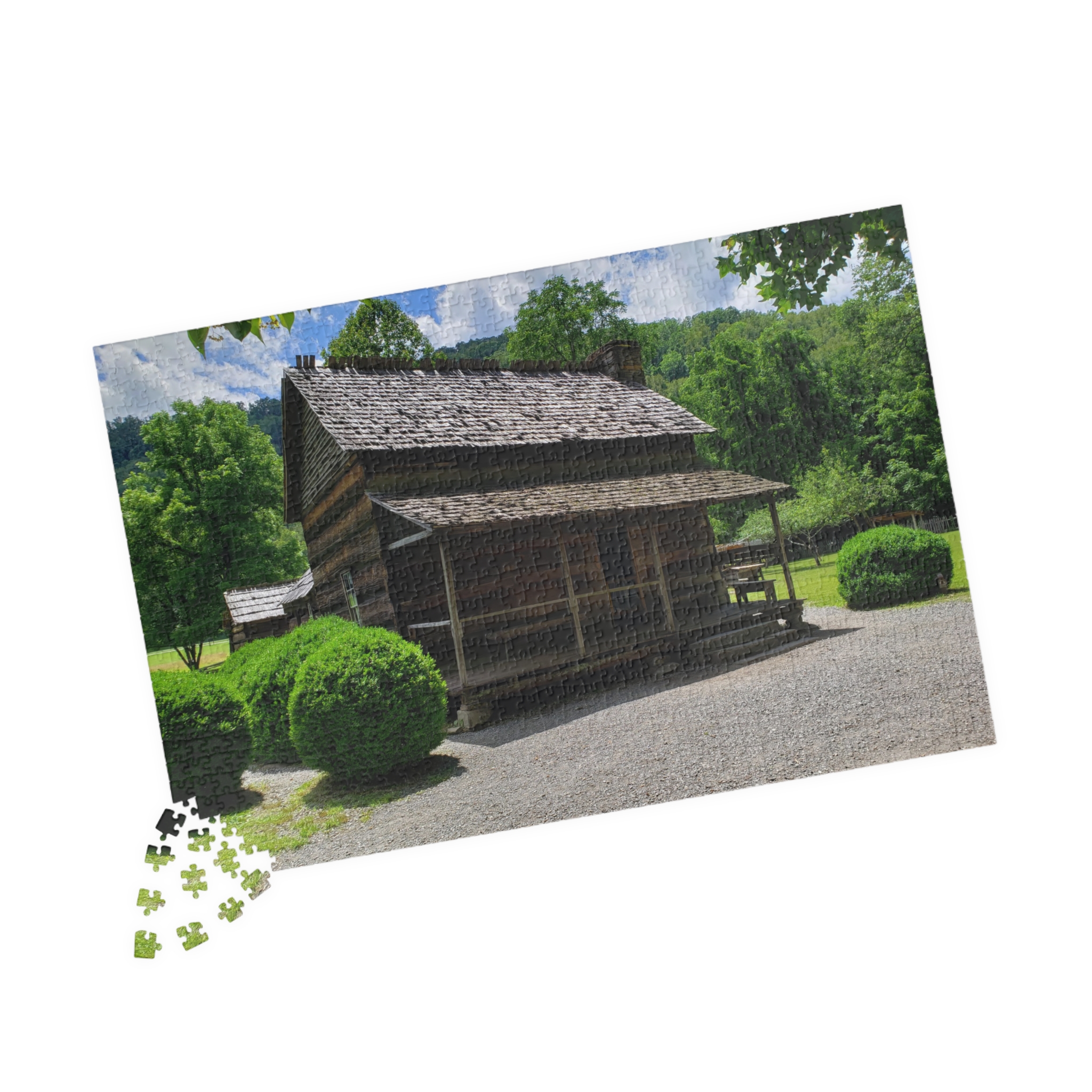 Mountain Farmhouse Puzzle Featuring Cherokee North Carolina Landscape - Original Photography - Image 15