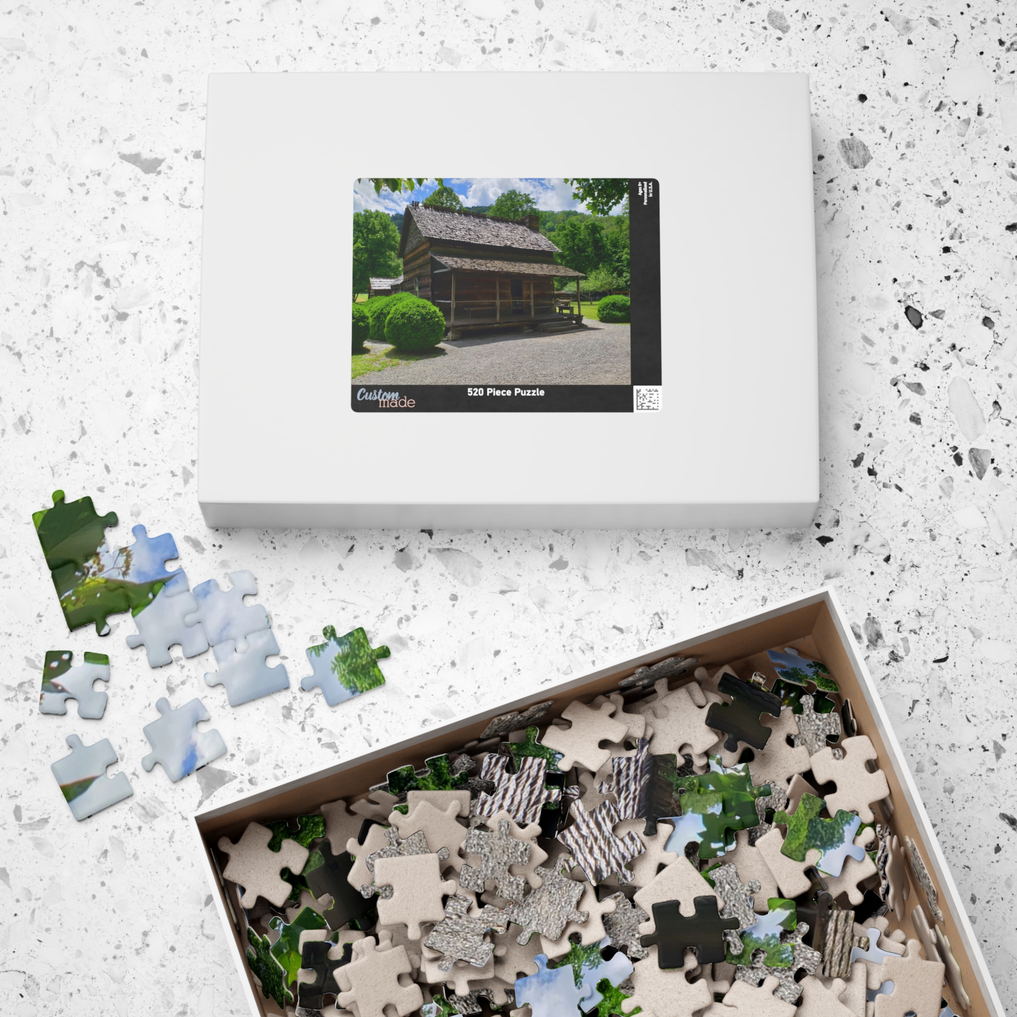 Mountain Farmhouse Puzzle Featuring Cherokee North Carolina Landscape - Original Photography - Image 12