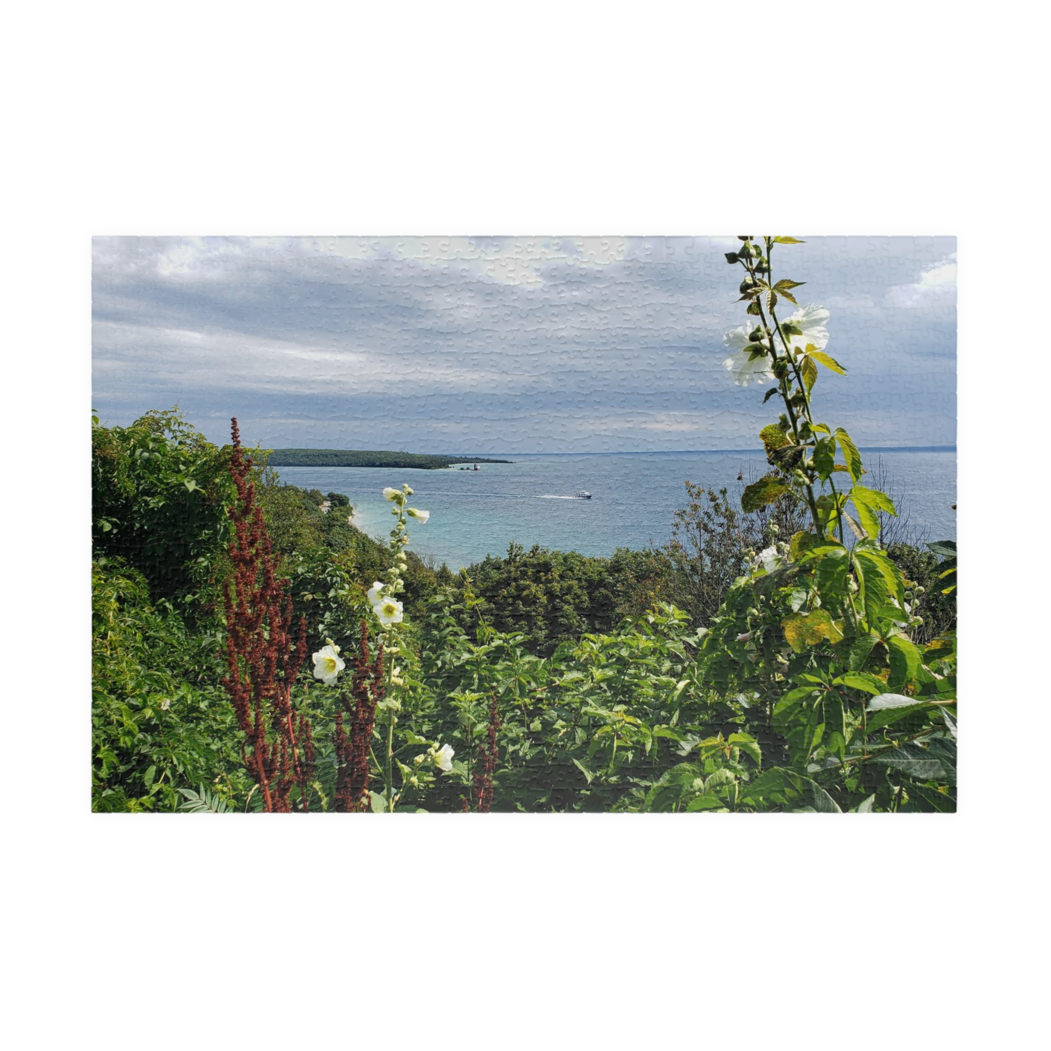 Puzzle Featuring View over Lake Huron from West Bluff, Mackinac Island - Scenic Landscape Photography Puzzle, Original Photograph - Image 13