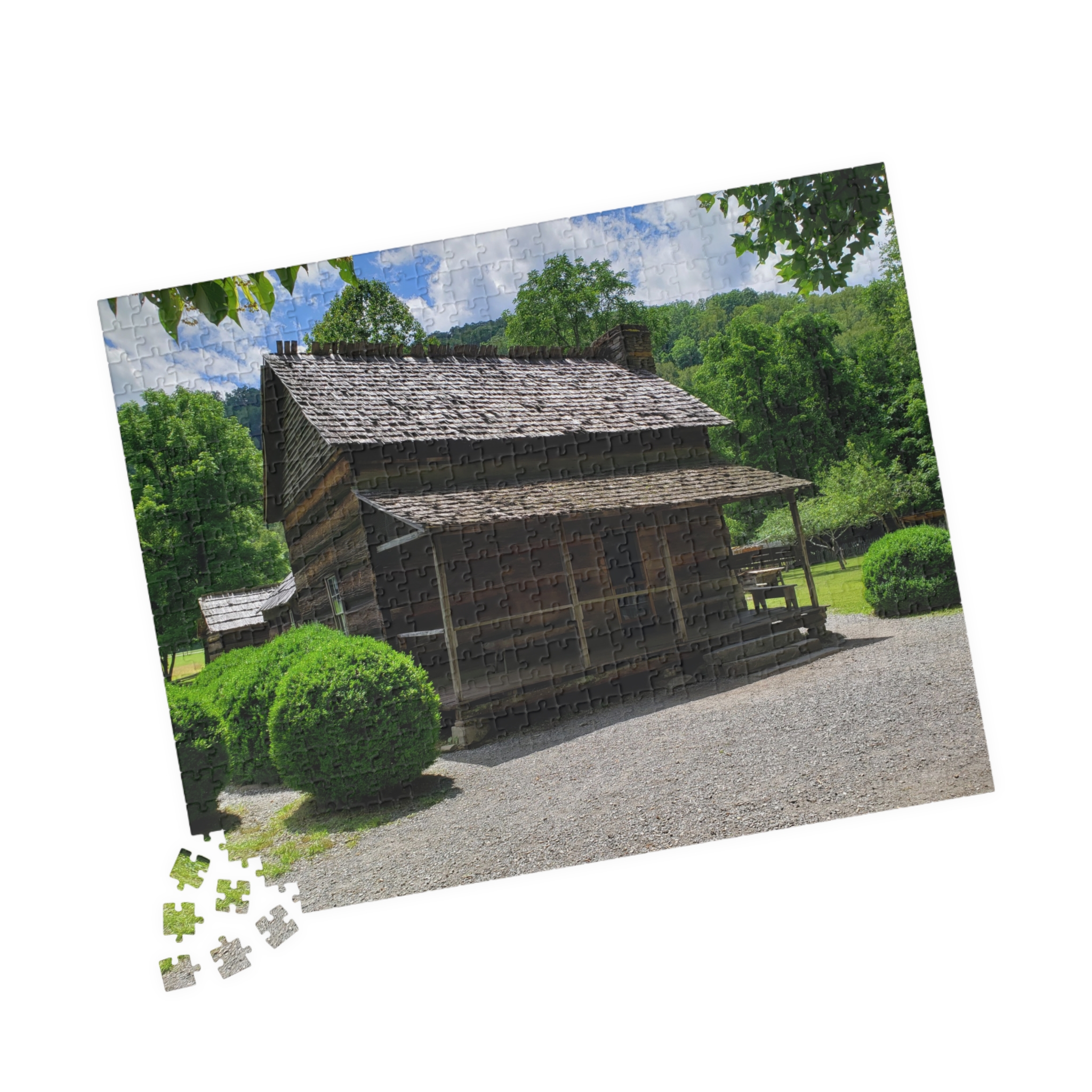 Mountain Farmhouse Puzzle Featuring Cherokee North Carolina Landscape - Original Photography - Image 11
