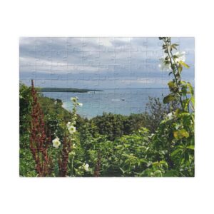 Puzzle Featuring View over Lake Huron from West Bluff, Mackinac Island - Scenic Landscape Photography Puzzle, Original Photograph