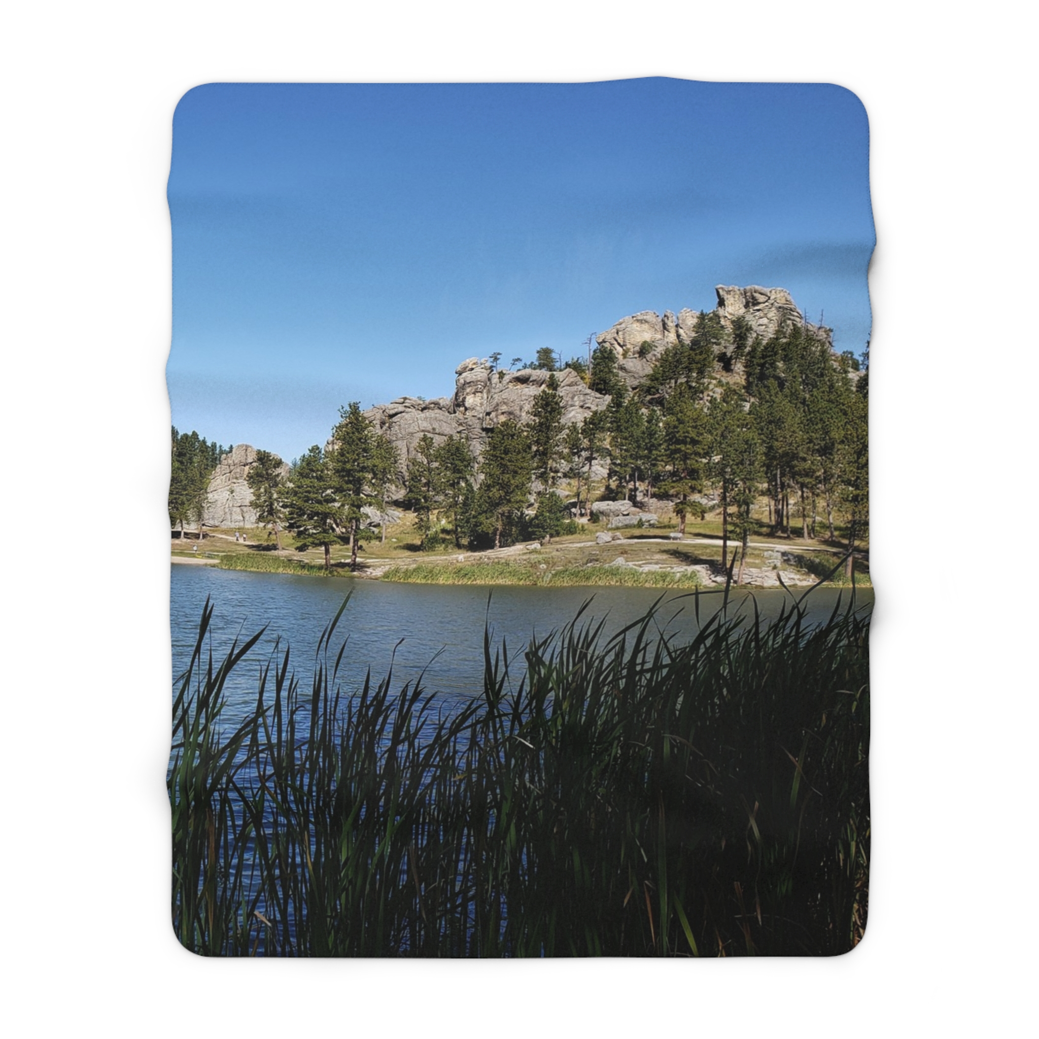 Sylvan Lake Sherpa Fleece Blanket Featuring Custer State Park South Dakota Landscape Photography, Original Photograph - Image 5