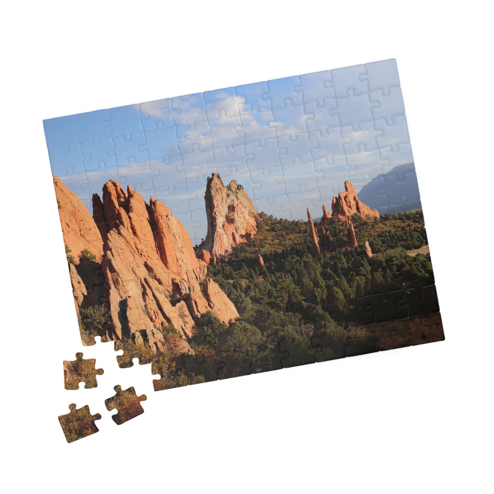 Unique Rock Formations Puzzle at Garden of the Gods Colorado Springs - Scenic Landscape Jigsaw Puzzle, Original Photography - Image 3