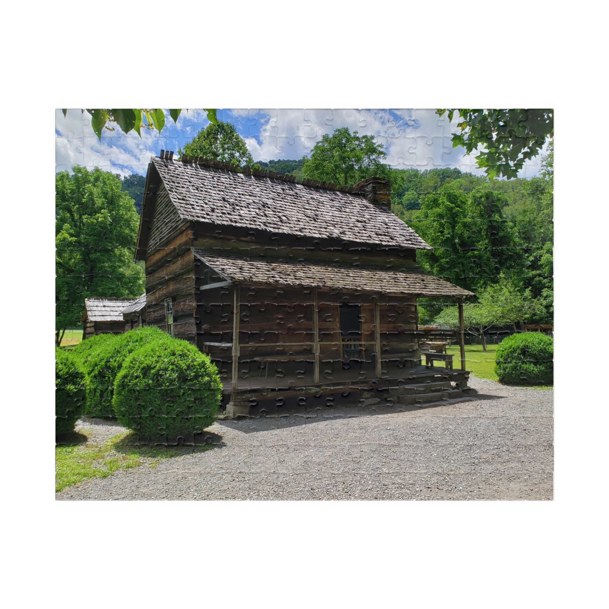 Mountain Farmhouse Puzzle Featuring Cherokee North Carolina Landscape - Original Photography - Image 5