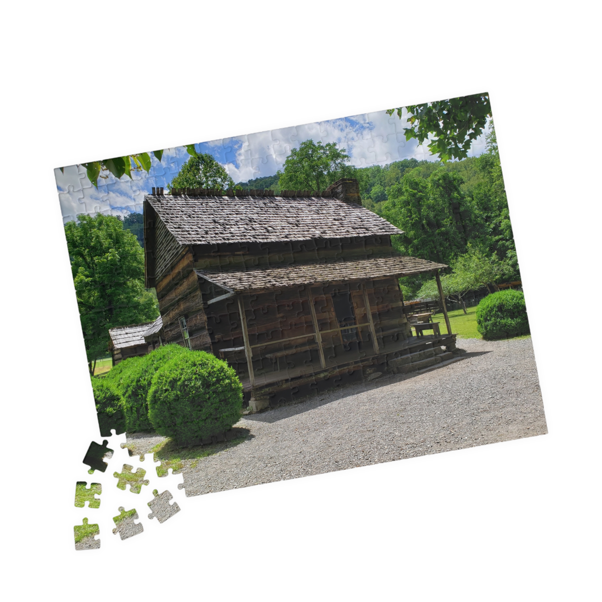 Mountain Farmhouse Puzzle Featuring Cherokee North Carolina Landscape - Original Photography - Image 7