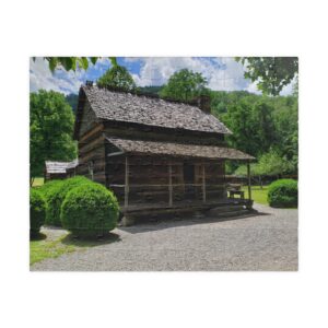 Mountain Farmhouse Puzzle Featuring Cherokee North Carolina Landscape - Original Photography