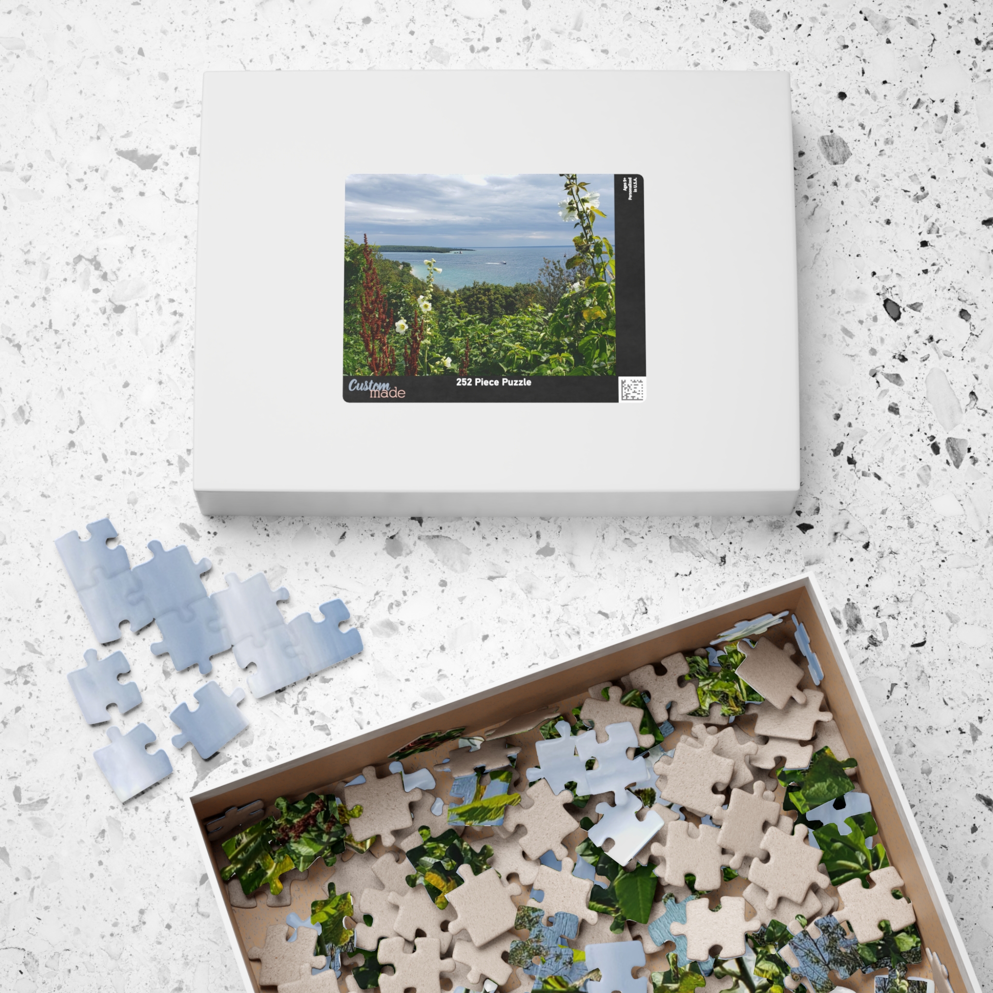 Puzzle Featuring View over Lake Huron from West Bluff, Mackinac Island - Scenic Landscape Photography Puzzle, Original Photograph - Image 8