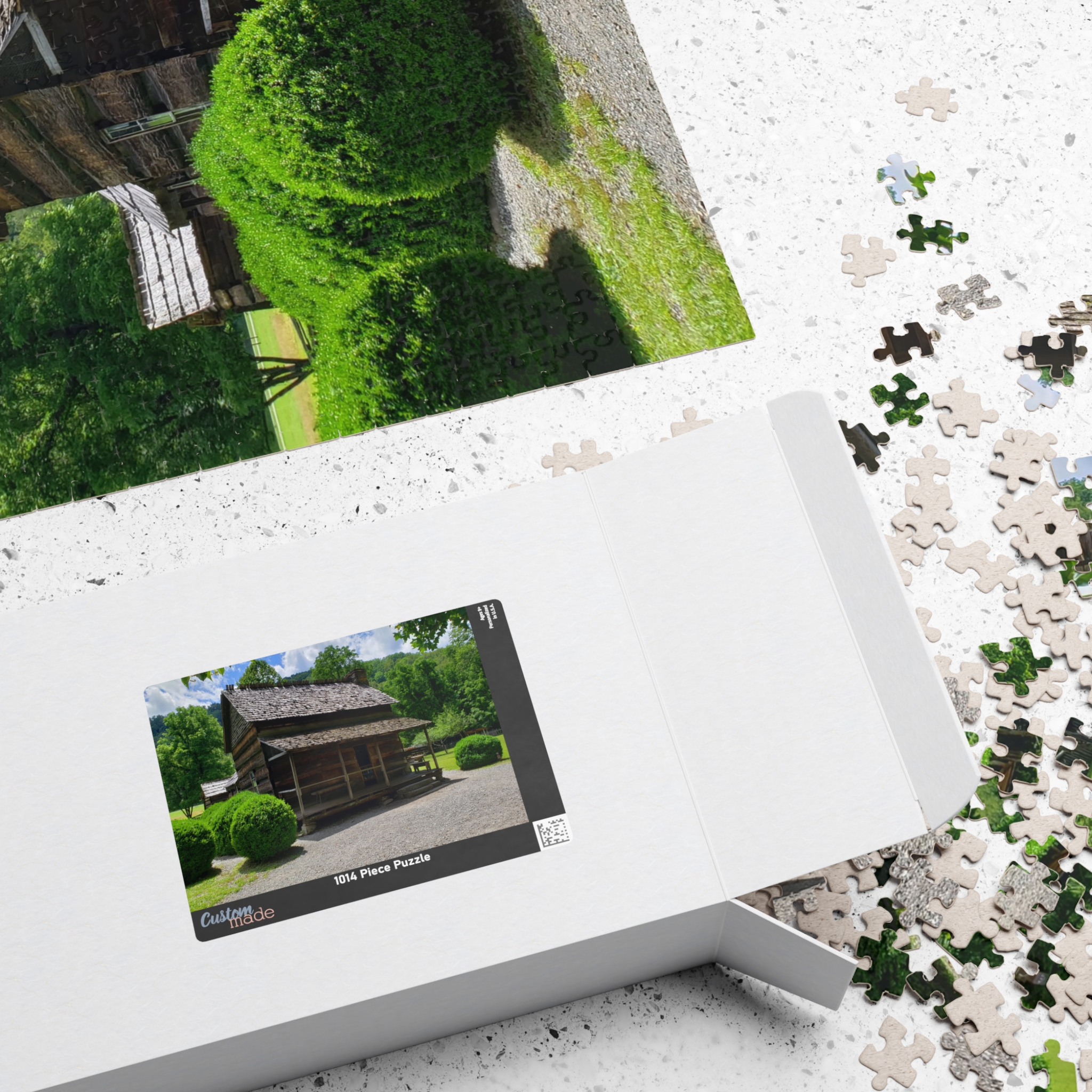 Mountain Farmhouse Puzzle Featuring Cherokee North Carolina Landscape - Original Photography - Image 16