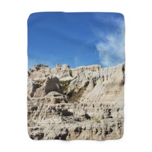 Sandstone Buttes Sherpa Fleece Blanket Featuring Badlands National Park Photography - Cozy, Warm, and Scenic Throw, Original Photograph